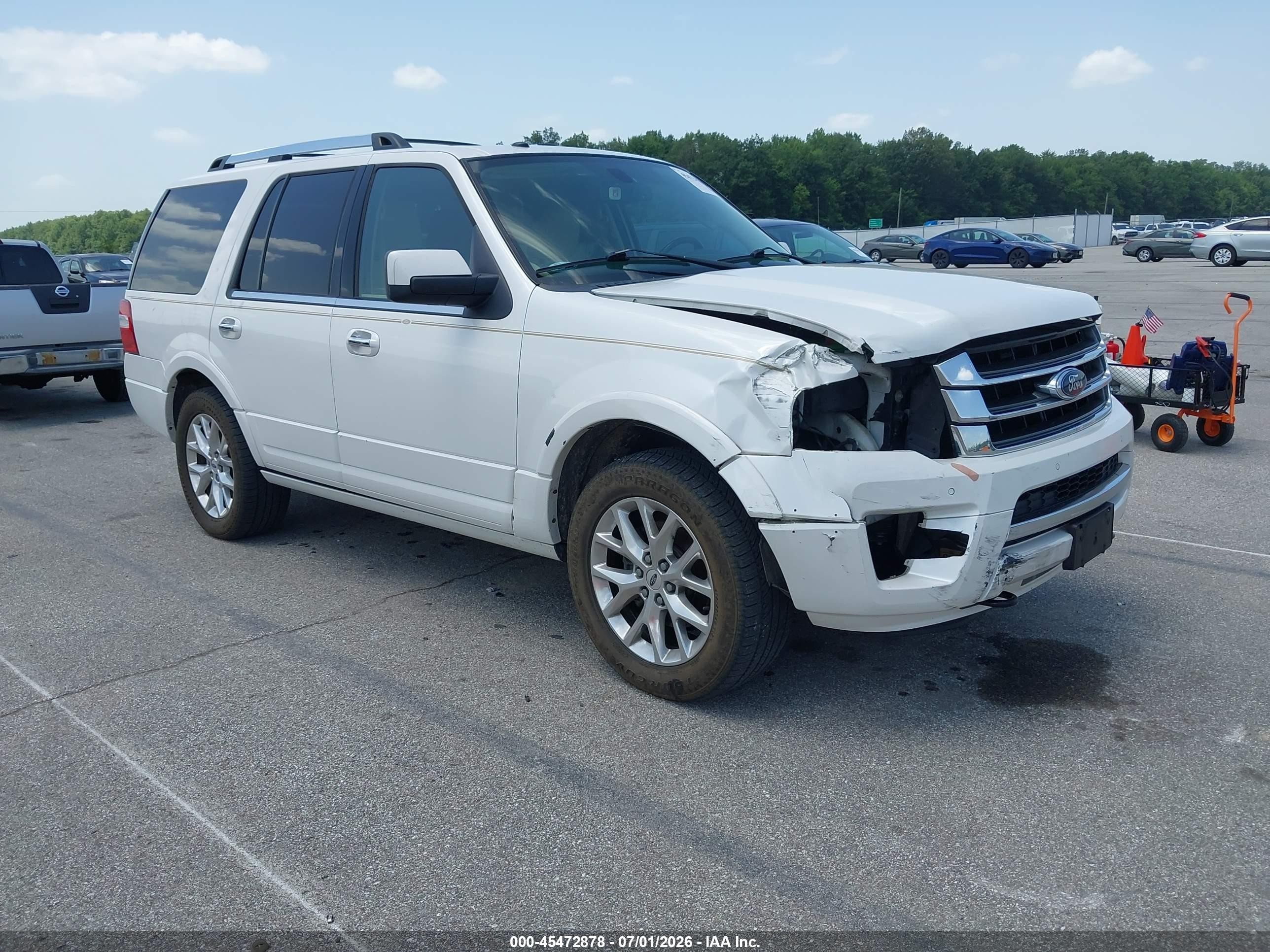 2015 Ford Expedition Limited Белый vin: 1FMJU2AT8FEF33279