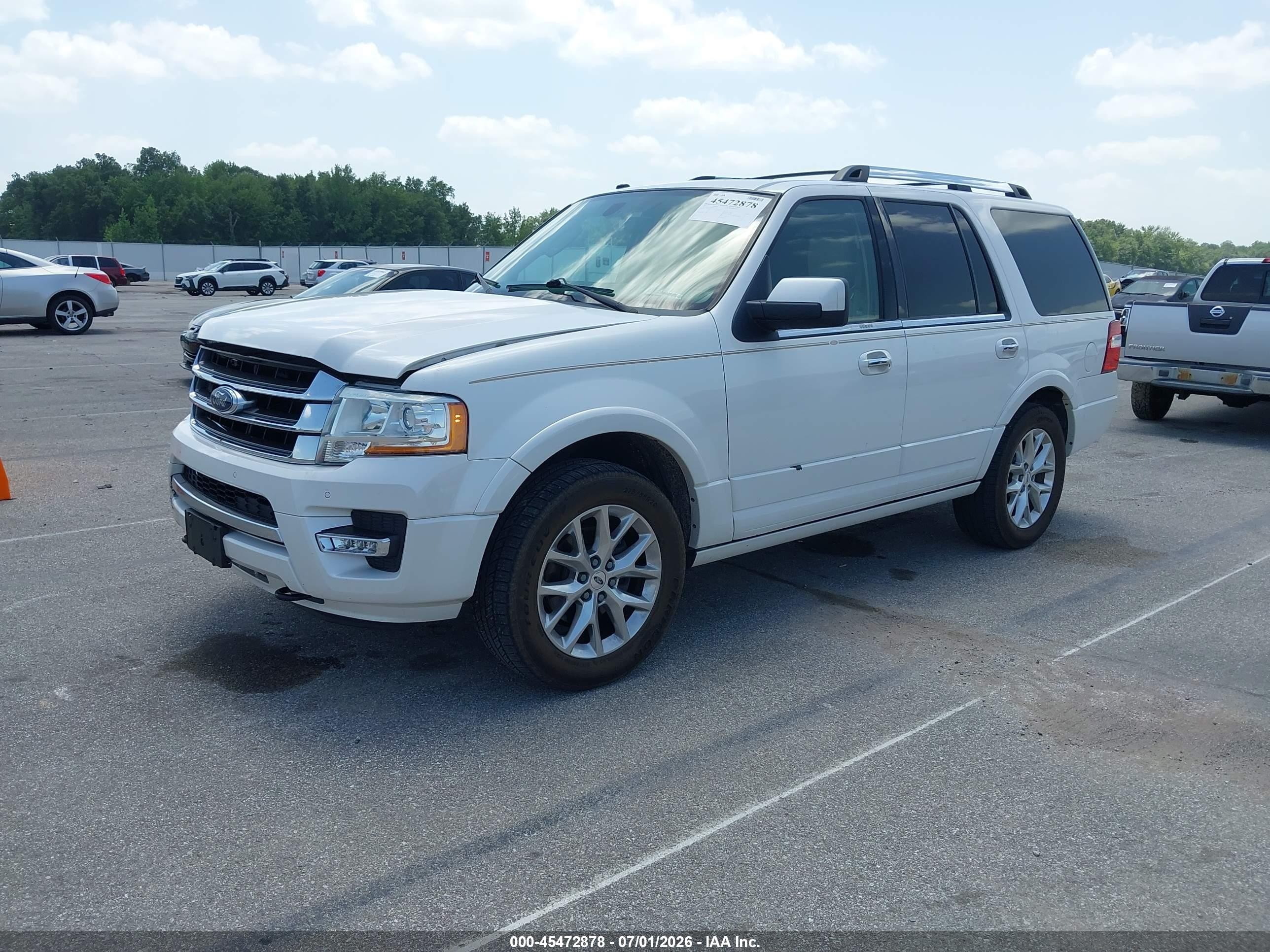 2015 Ford Expedition Limited White vin: 1FMJU2AT8FEF33279
