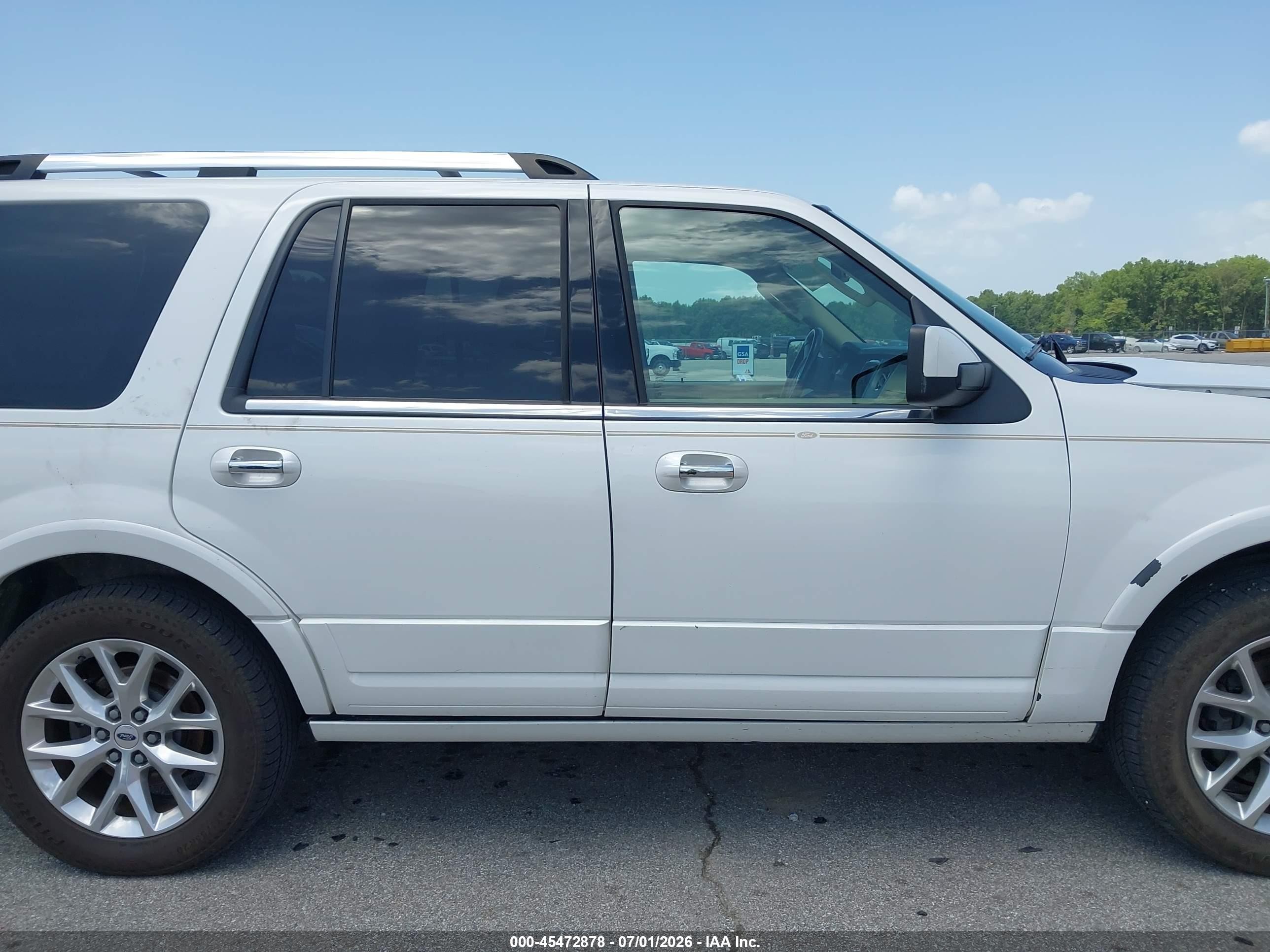 2015 Ford Expedition Limited White vin: 1FMJU2AT8FEF33279