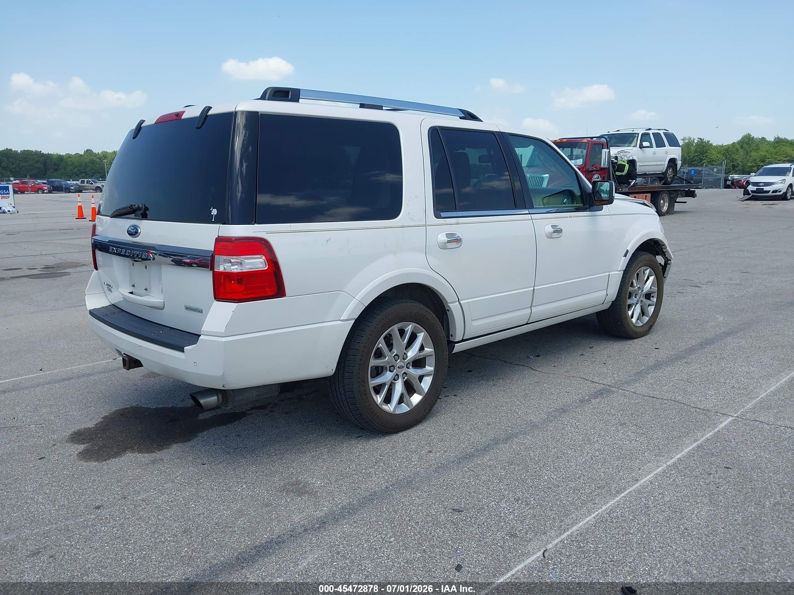 2015 Ford Expedition Limited White vin: 1FMJU2AT8FEF33279