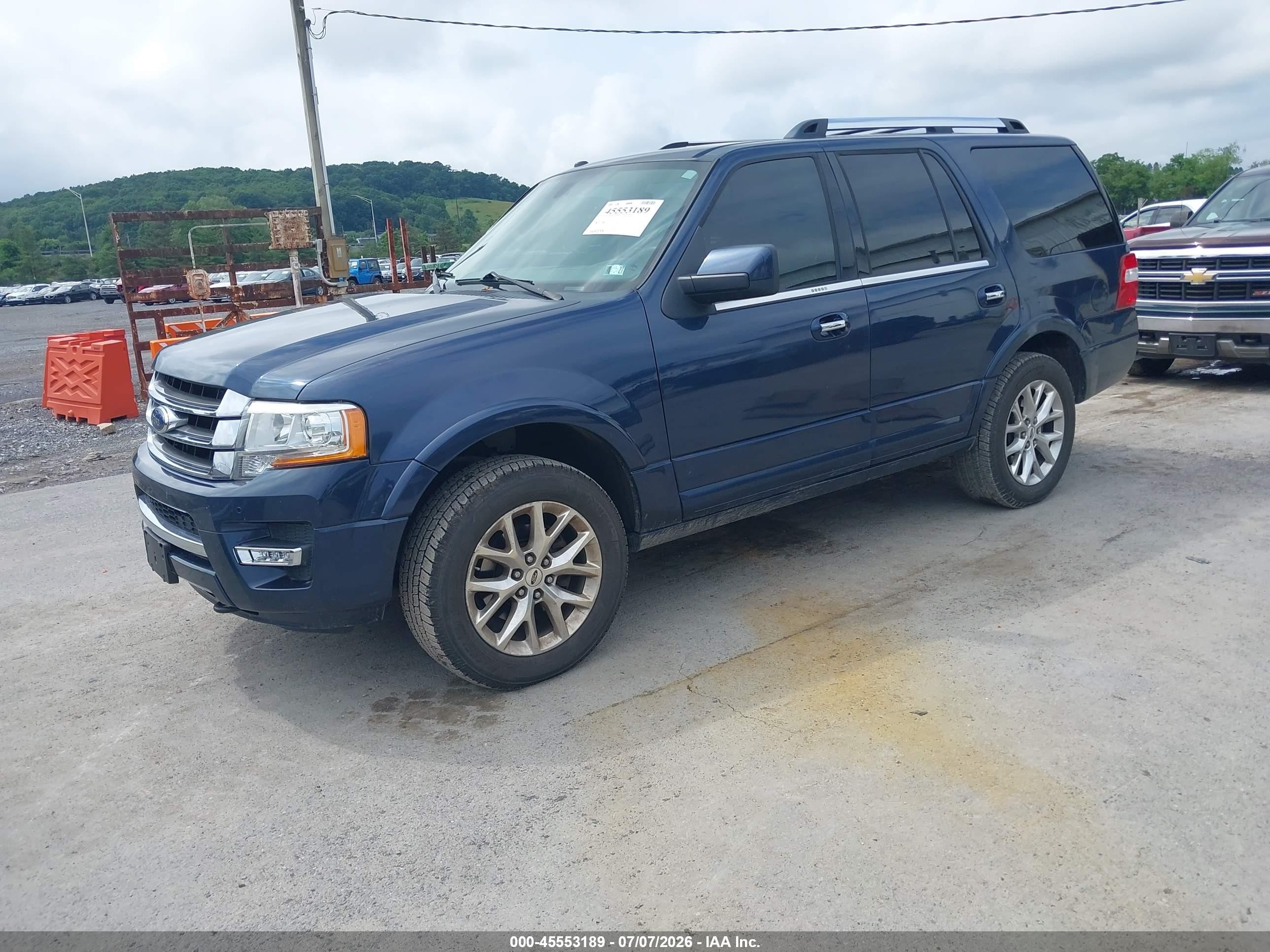 2015 Ford Expedition Limited Blue vin: 1FMJU2ATXFEF21294