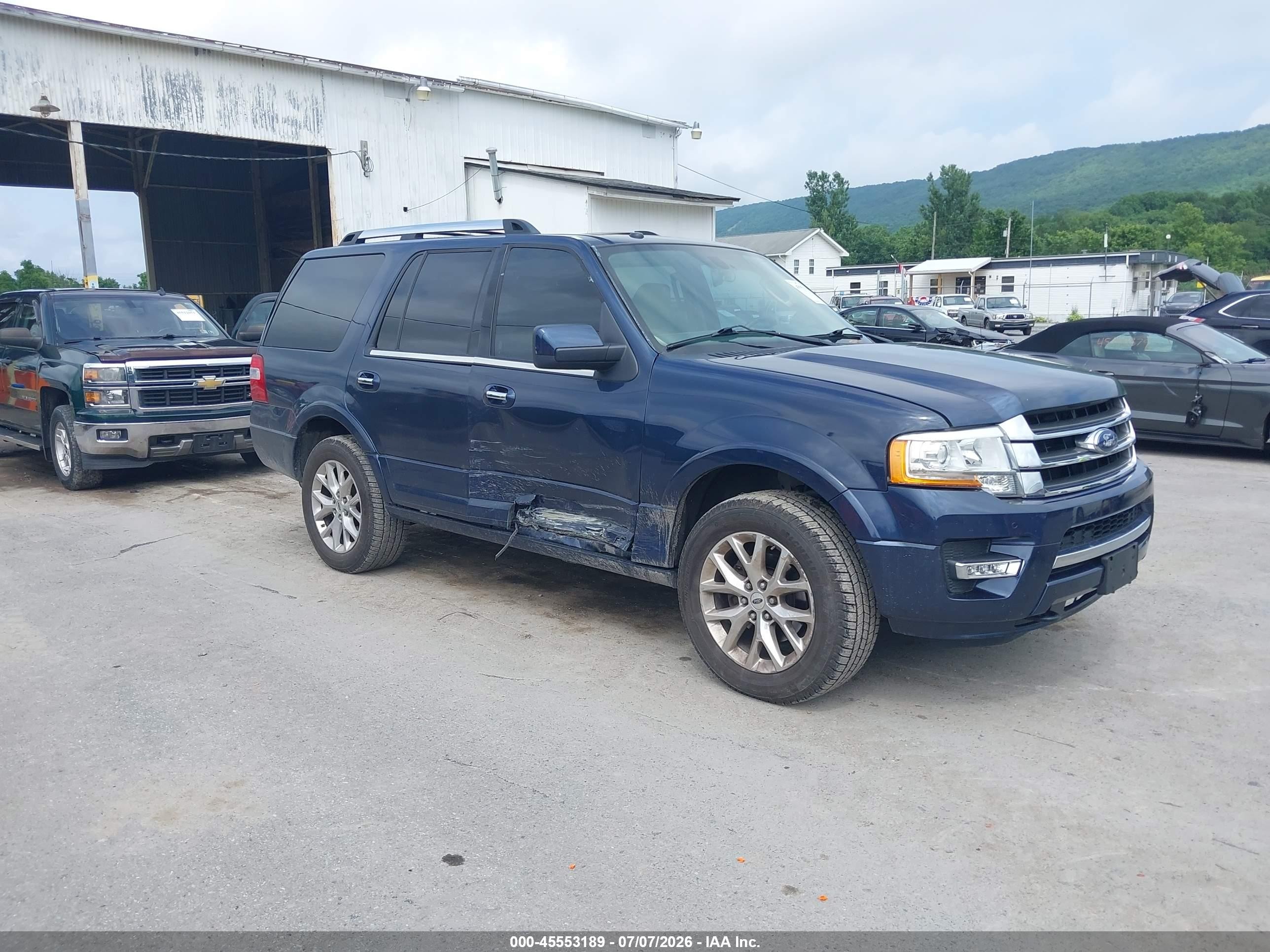 2015 Ford Expedition Limited Blue vin: 1FMJU2ATXFEF21294