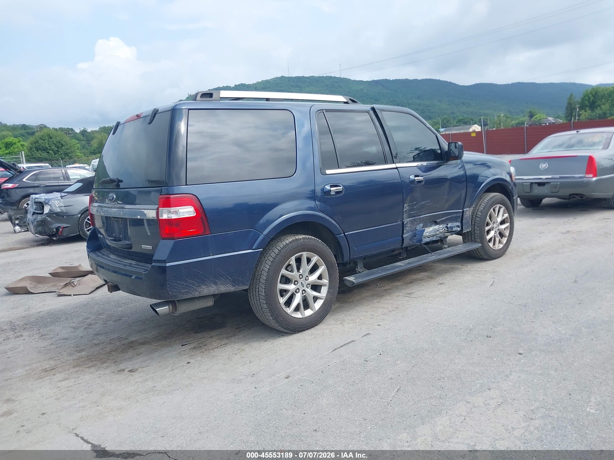 2015 Ford Expedition Limited Blue vin: 1FMJU2ATXFEF21294
