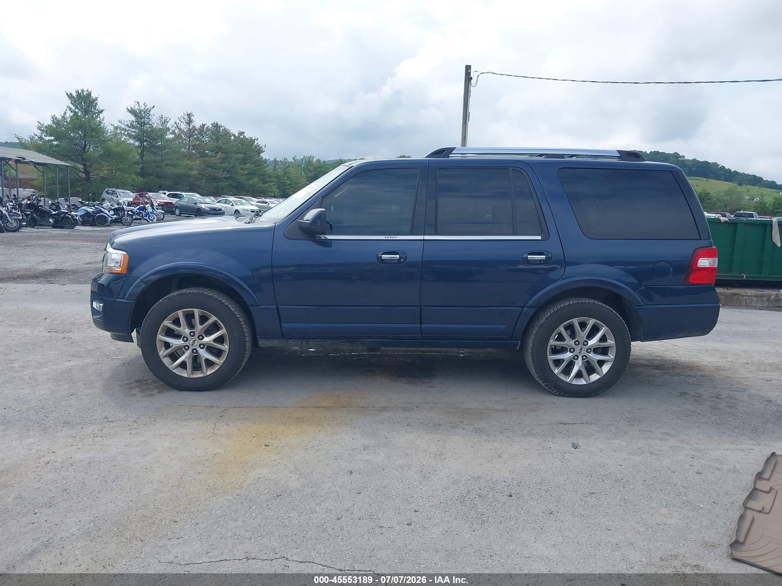2015 Ford Expedition Limited Blue vin: 1FMJU2ATXFEF21294