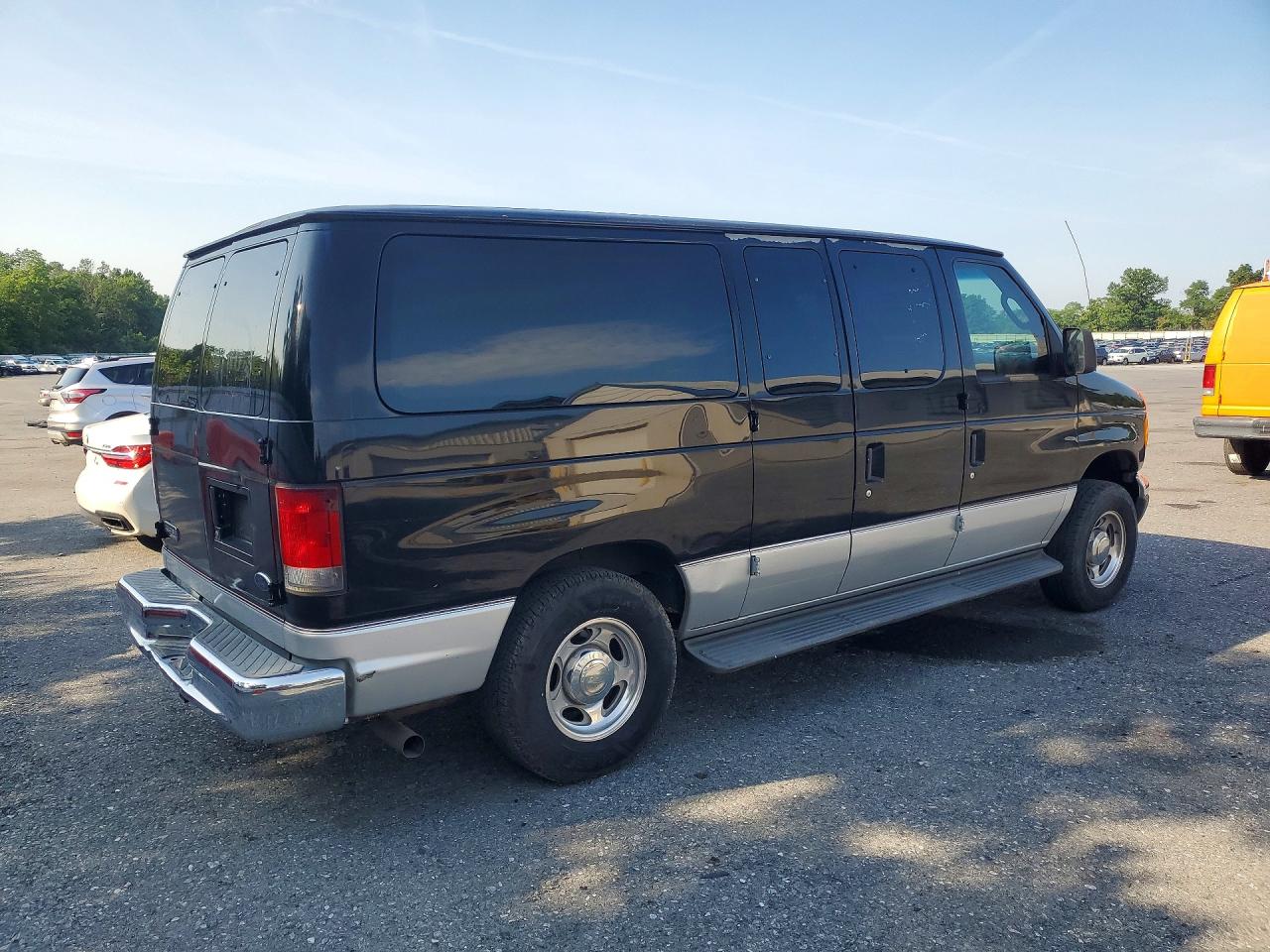 2007 Ford Econoline E150 Wagon Black vin: 1FMNE11LX7DA70142