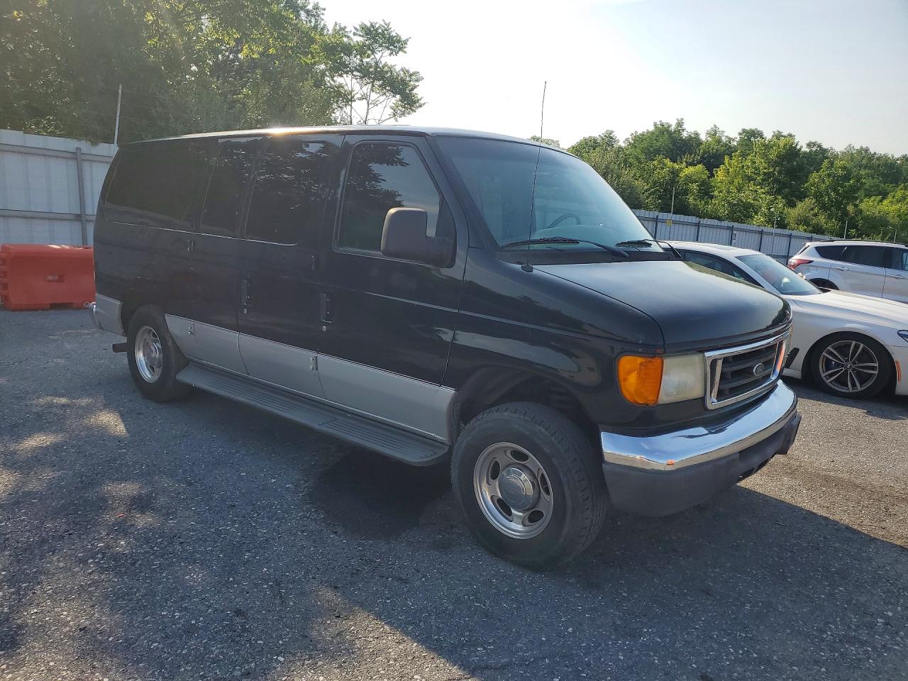 2007 Ford Econoline E150 Wagon Black vin: 1FMNE11LX7DA70142