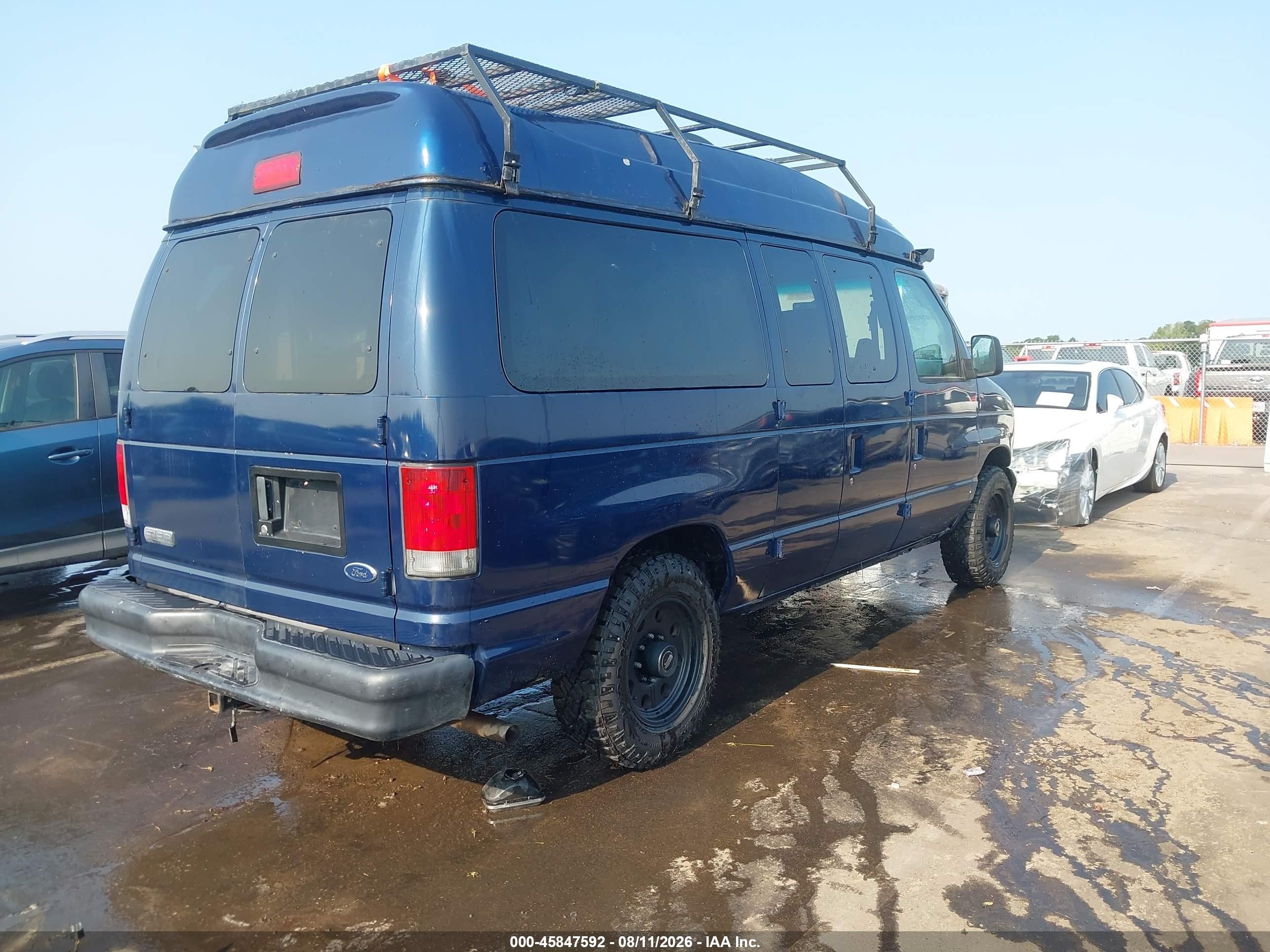 2007 Ford E-150 Chateau/xl/xlt Dark Blue vin: 1FMNE11W07DA86005