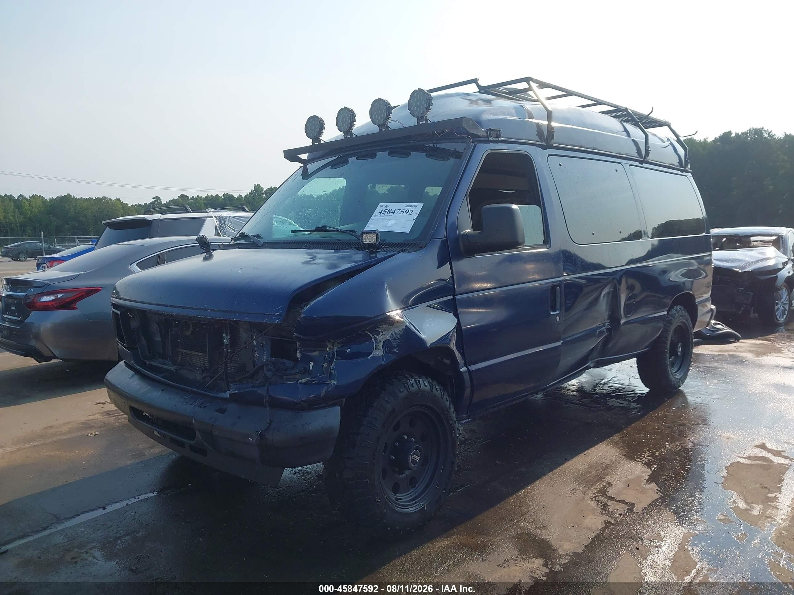 2007 Ford E-150 Chateau/xl/xlt Dark Blue vin: 1FMNE11W07DA86005