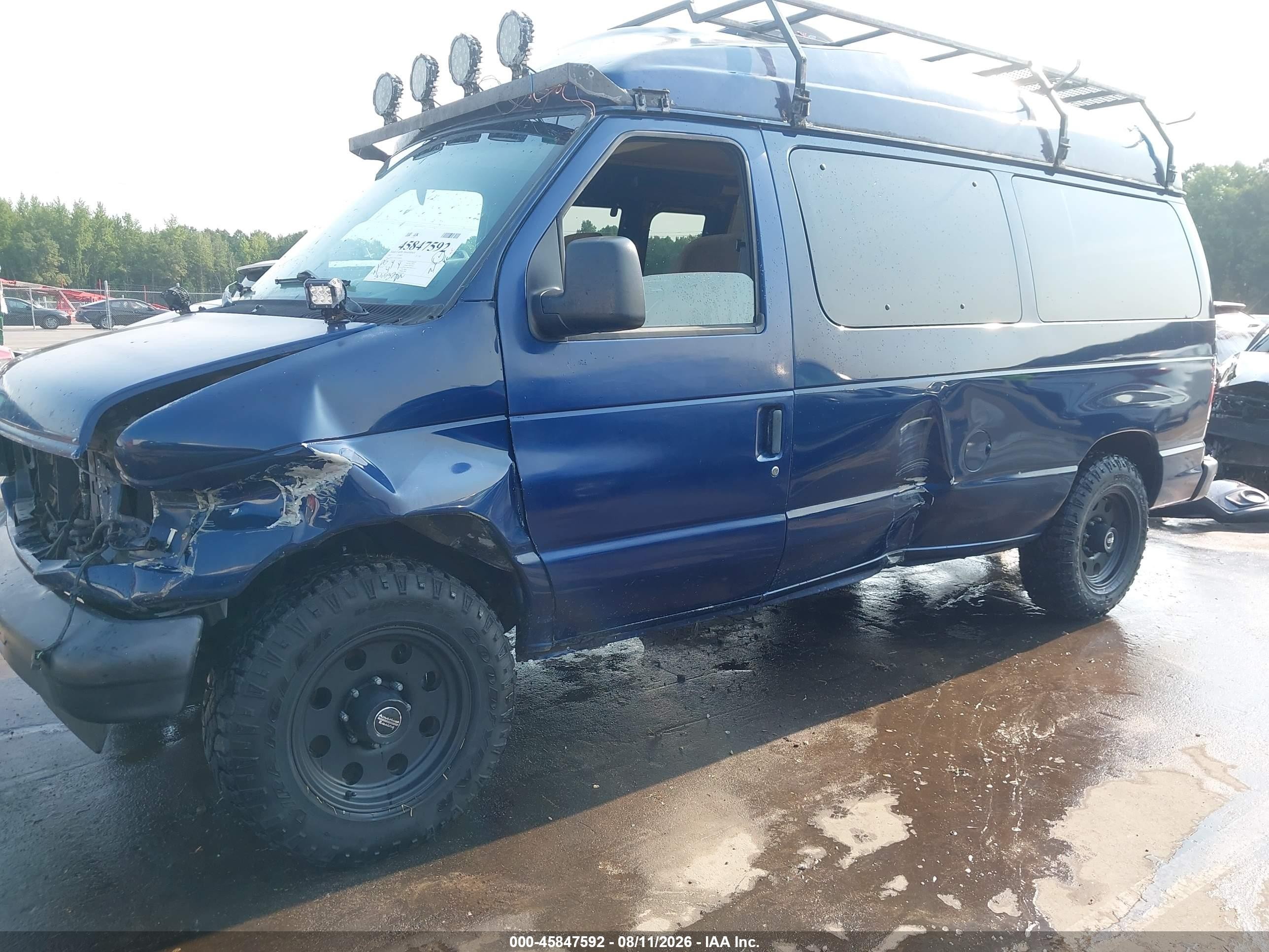 2007 Ford E-150 Chateau/xl/xlt Dark Blue vin: 1FMNE11W07DA86005
