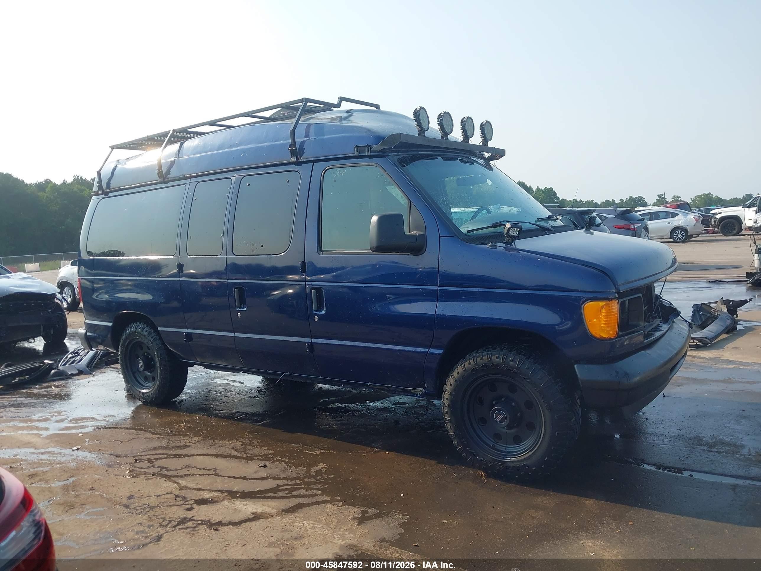 2007 Ford E-150 Chateau/xl/xlt Dark Blue vin: 1FMNE11W07DA86005