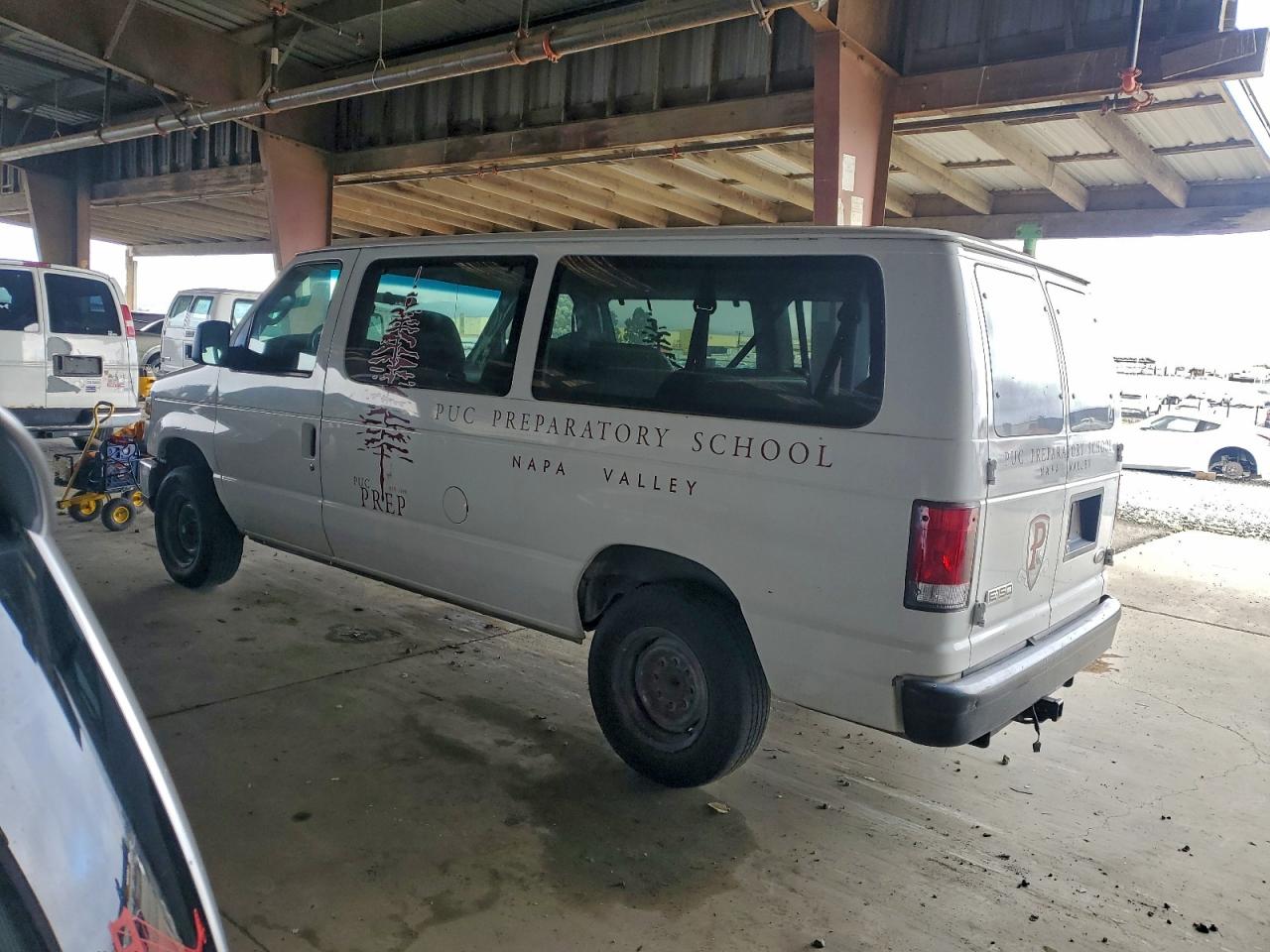 2008 Ford Econoline E150 Wagon White vin: 1FMNE11W18DB29803