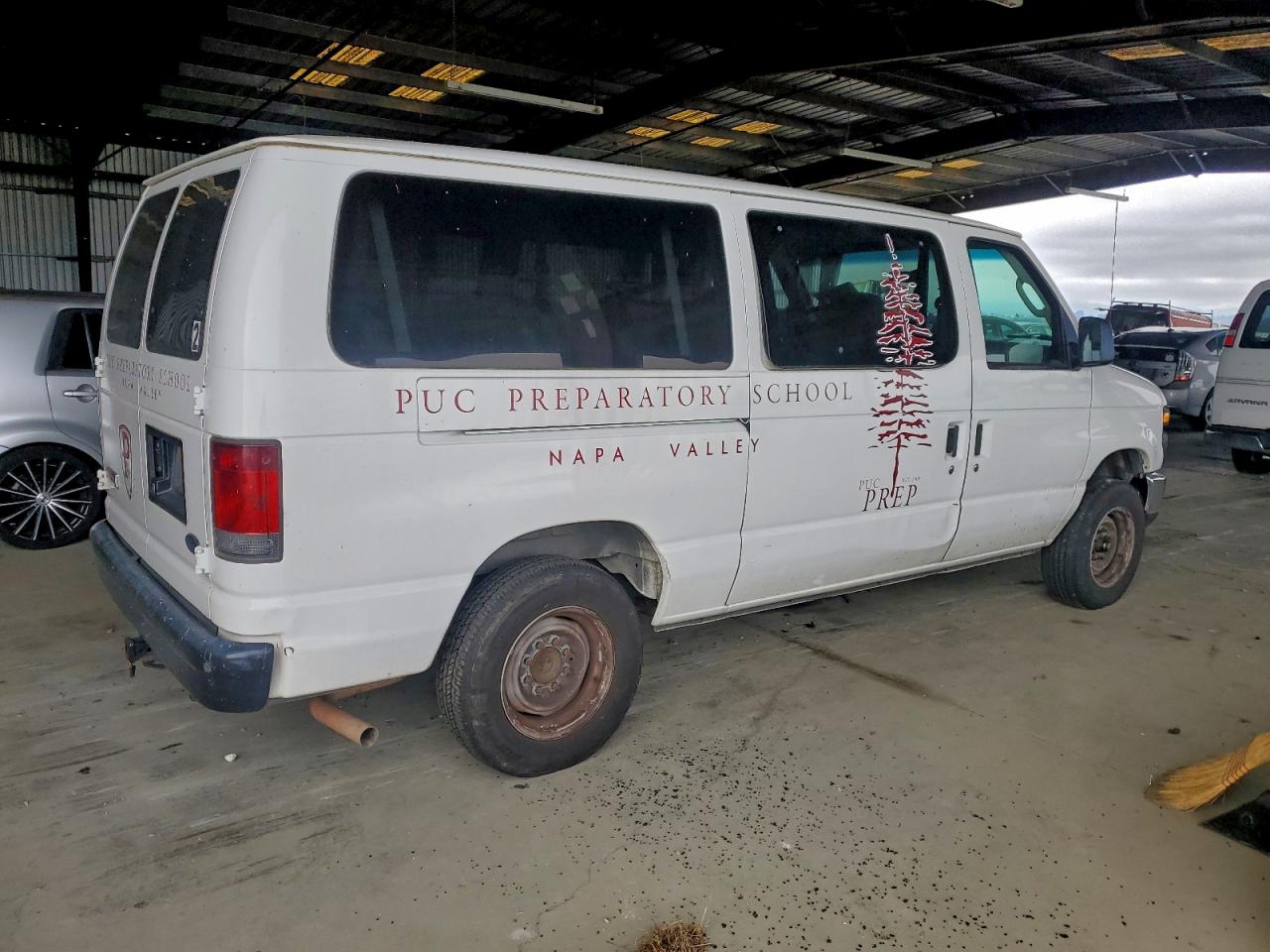 2008 Ford Econoline E150 Wagon White vin: 1FMNE11W18DB29803