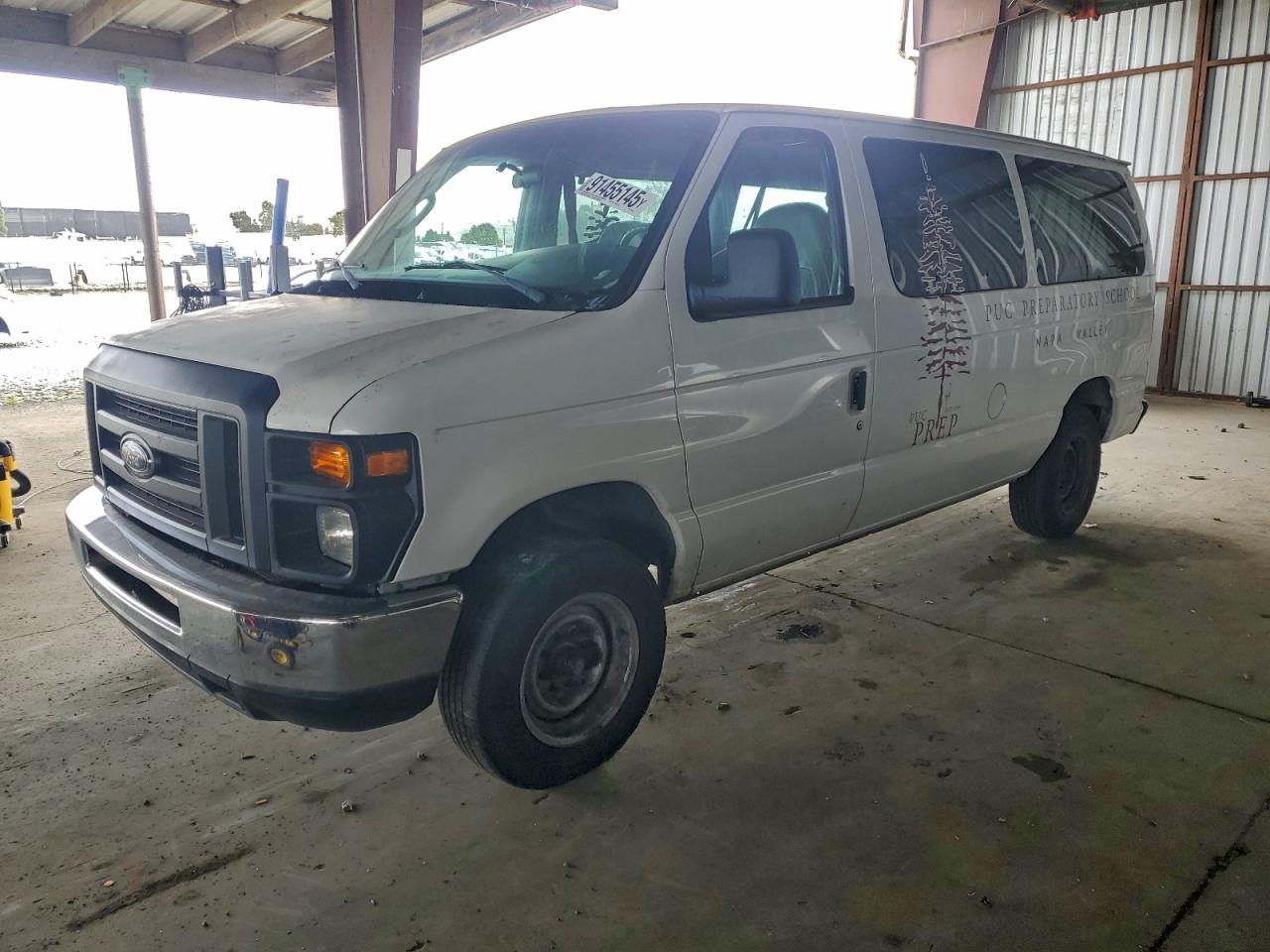 2008 Ford Econoline E150 Wagon White vin: 1FMNE11W18DB29803