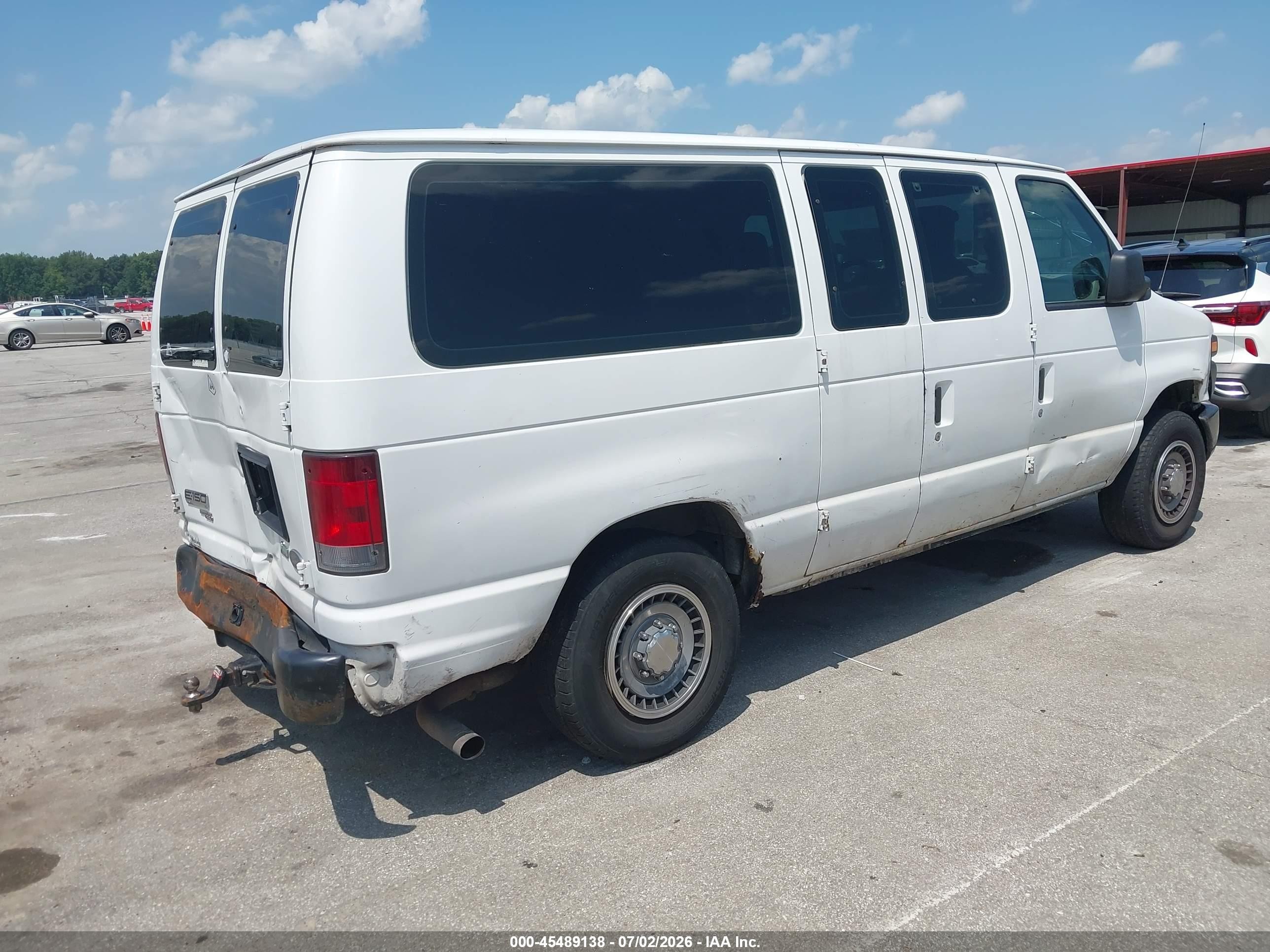 2013 Ford E-150 Xl/xlt White vin: 1FMNE1BL3DDA71708