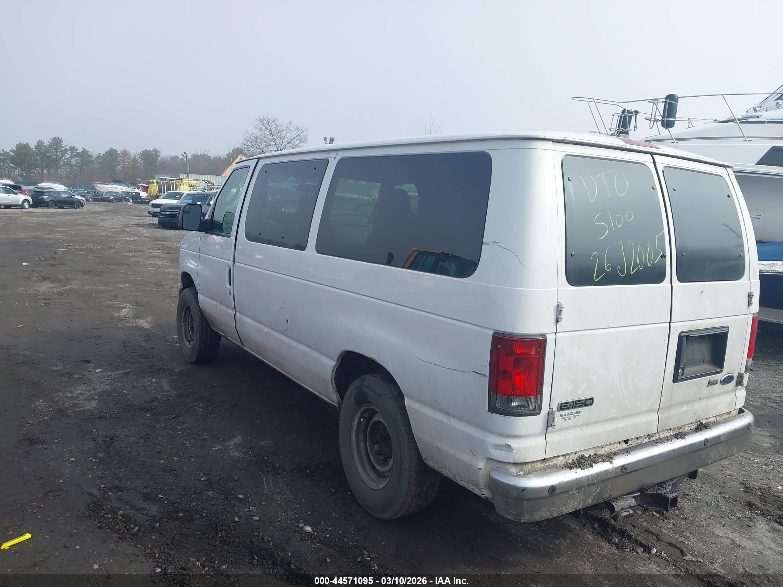 2013 Ford E-150 Xlt White vin: 1FMNE1BL9DDA91347