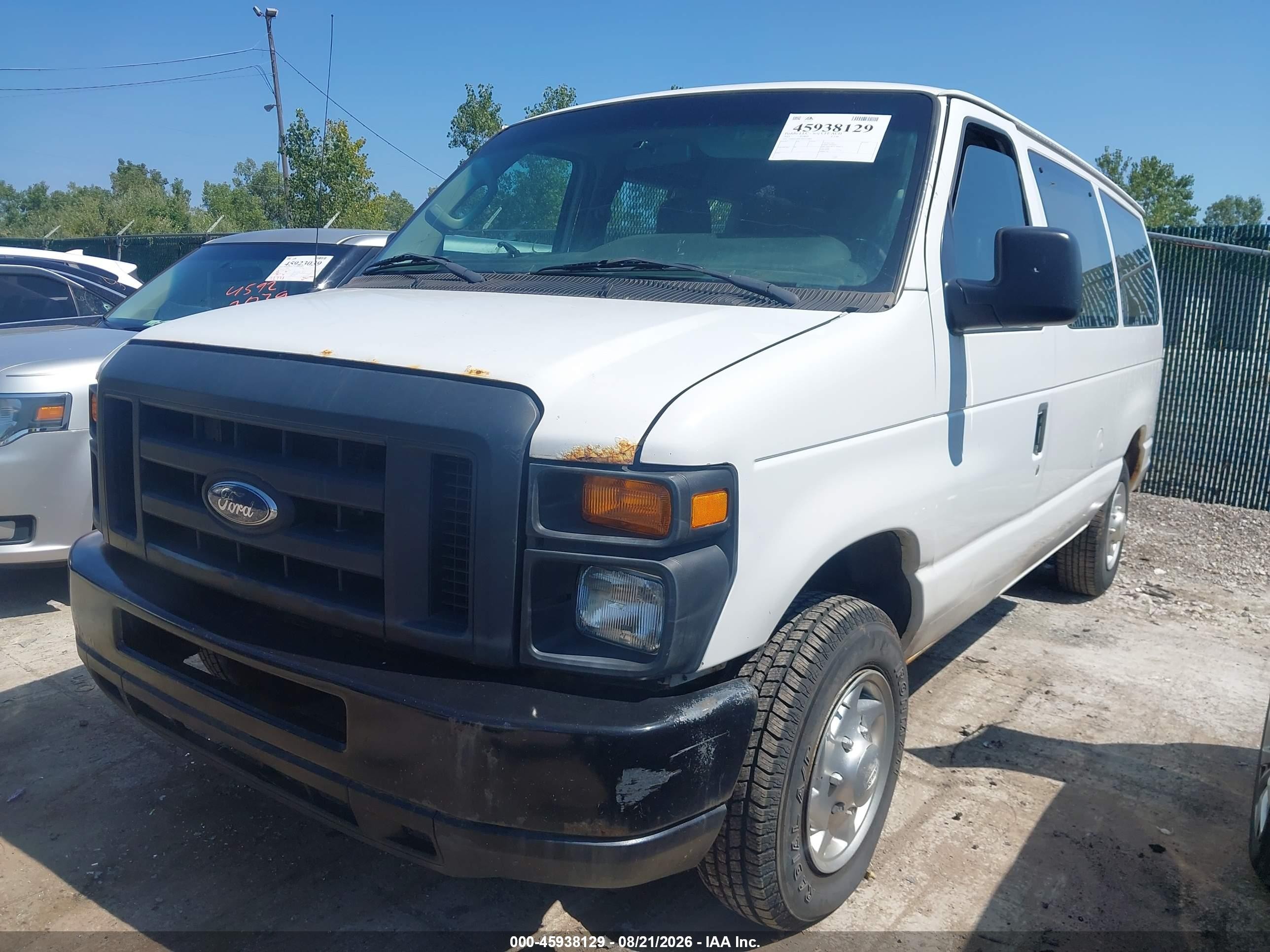 2011 Ford E-150 Xl White vin: 1FMNE1BW7BDA35883