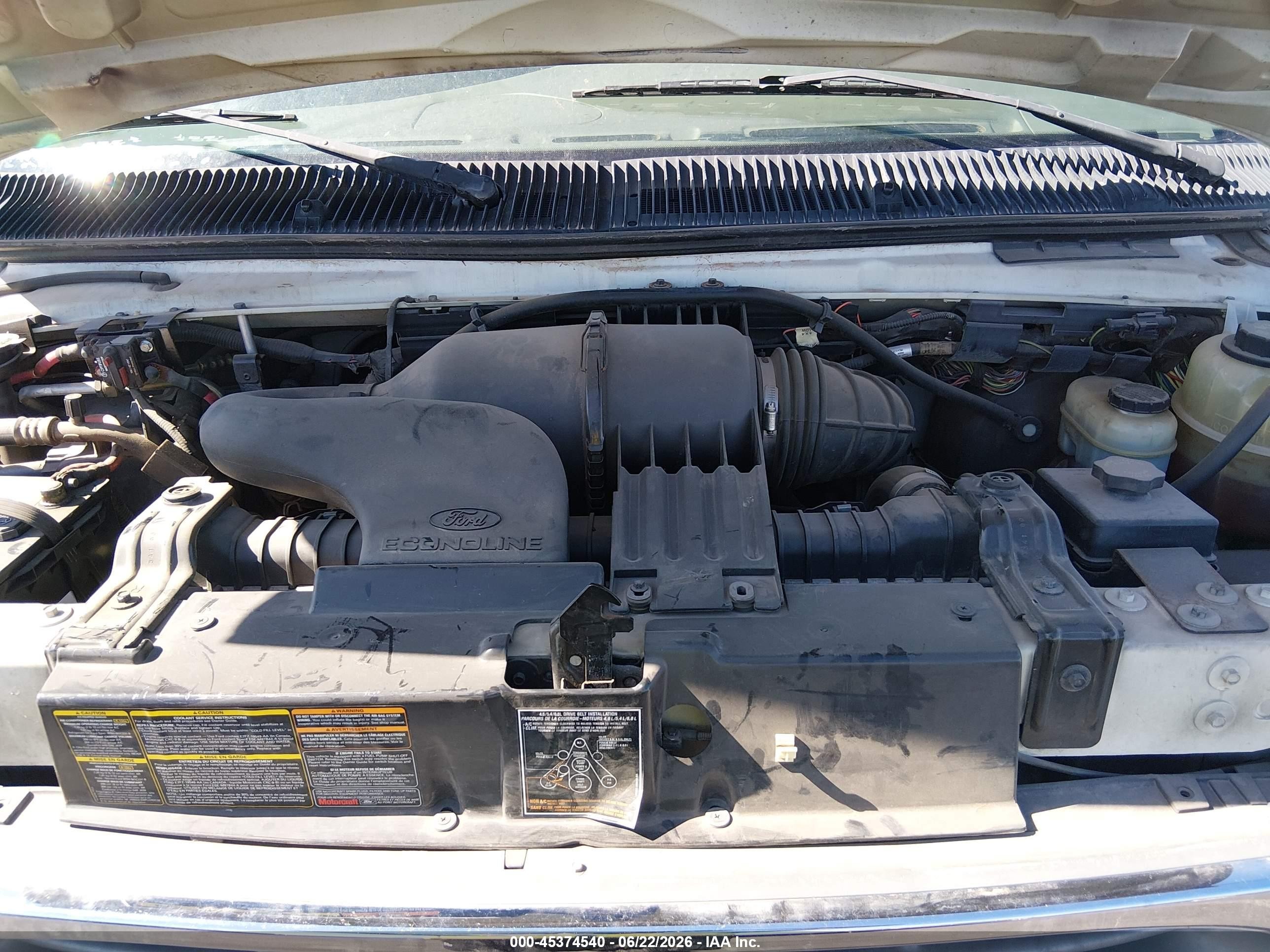 2001 Ford E-350 Super Duty Xl/xlt White vin: 1FMNE31L01HA93120