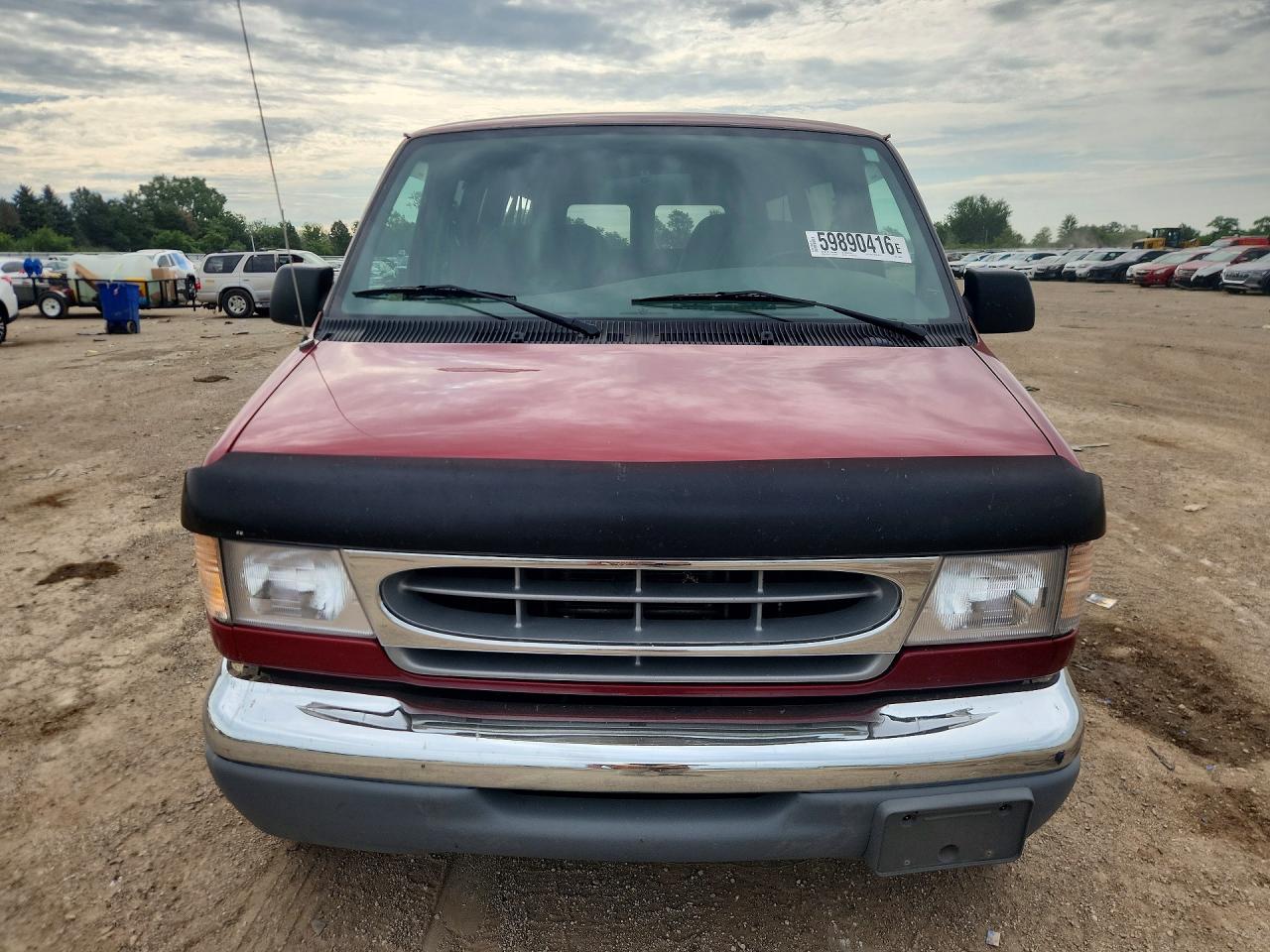 2000 Ford Econoline E350 Super Duty Wagon Red vin: 1FMNE31S0YHA94883
