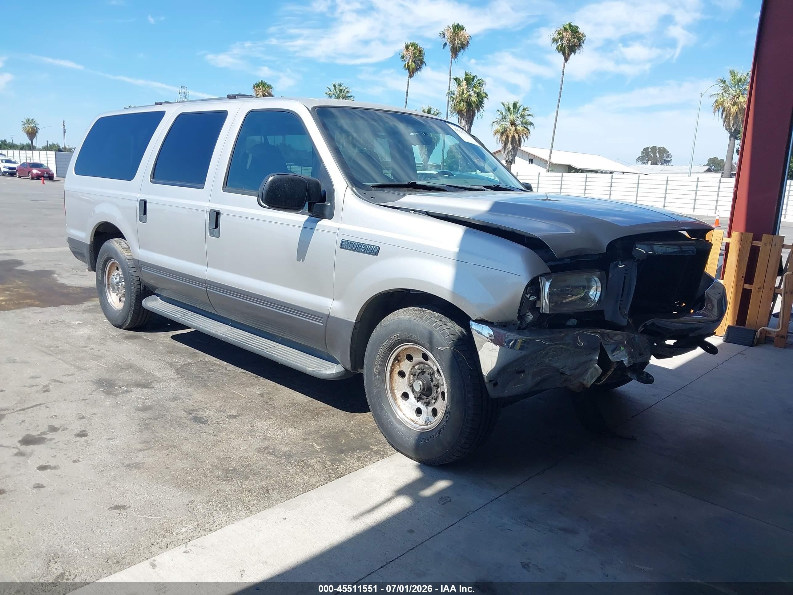 2004 Ford Excursion Xls/xlt Silver vin: 1FMNU40LX4EB01854