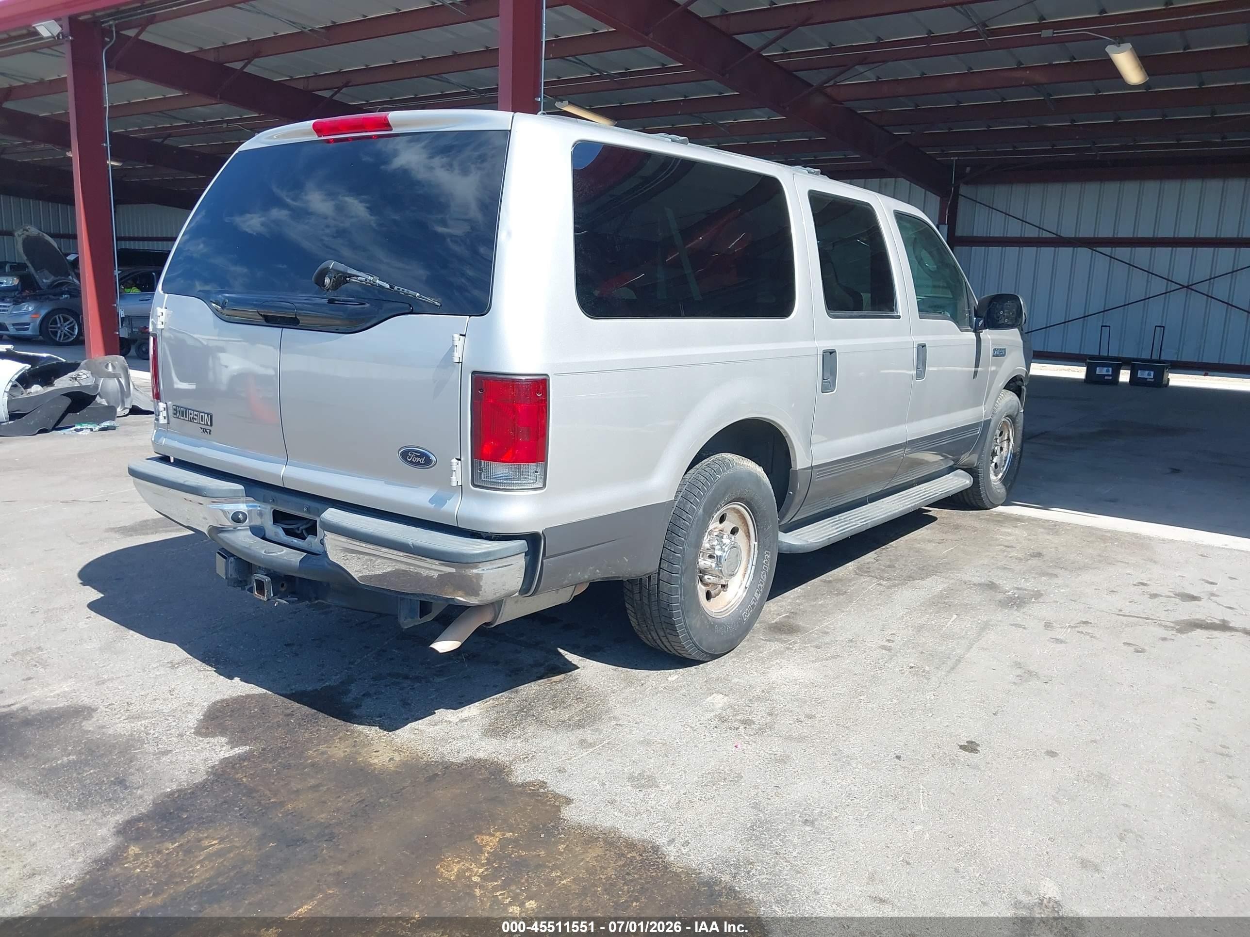 2004 Ford Excursion Xls/xlt Silver vin: 1FMNU40LX4EB01854