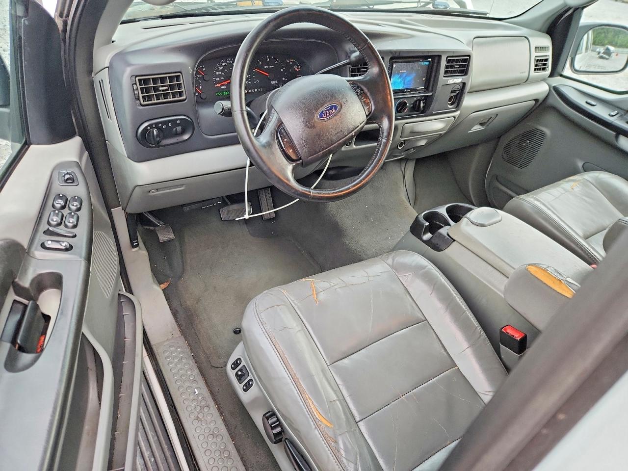 2005 Ford Excursion Xlt White vin: 1FMNU40S05EB81738