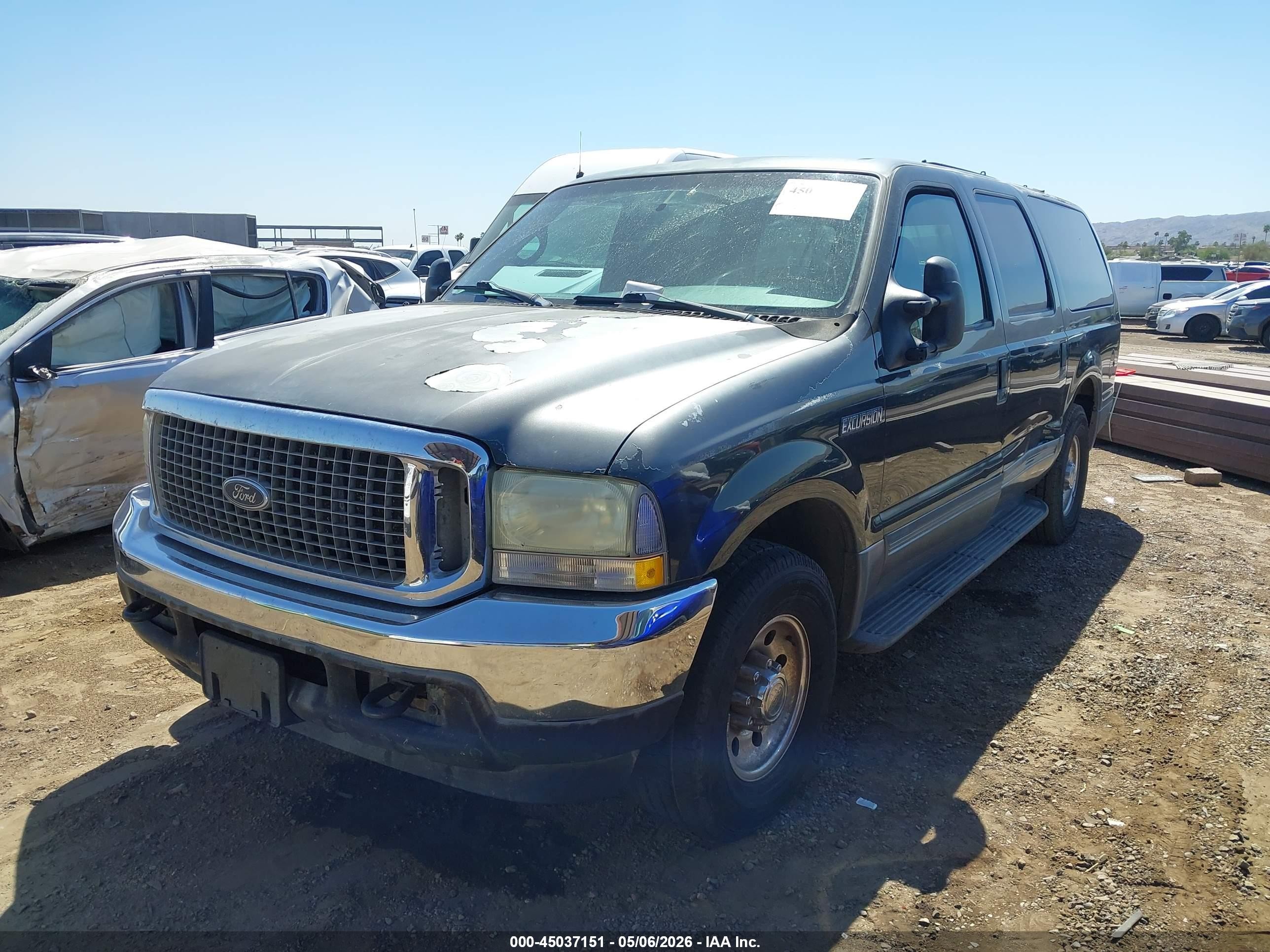2002 Ford Excursion Xlt Gray vin: 1FMNU40S32EB07774