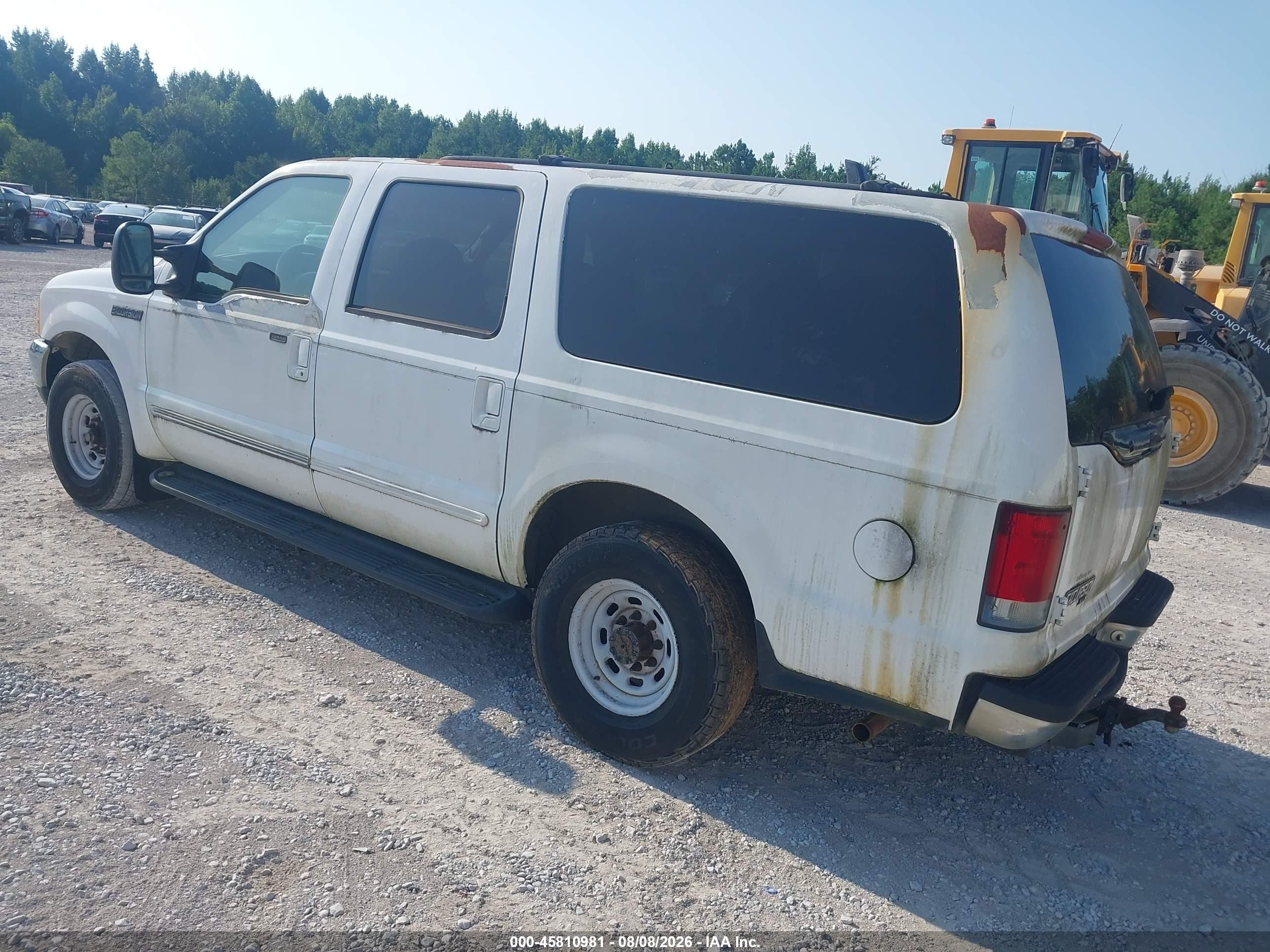 2000 Ford Excursion Xlt White vin: 1FMNU40S5YEB26285