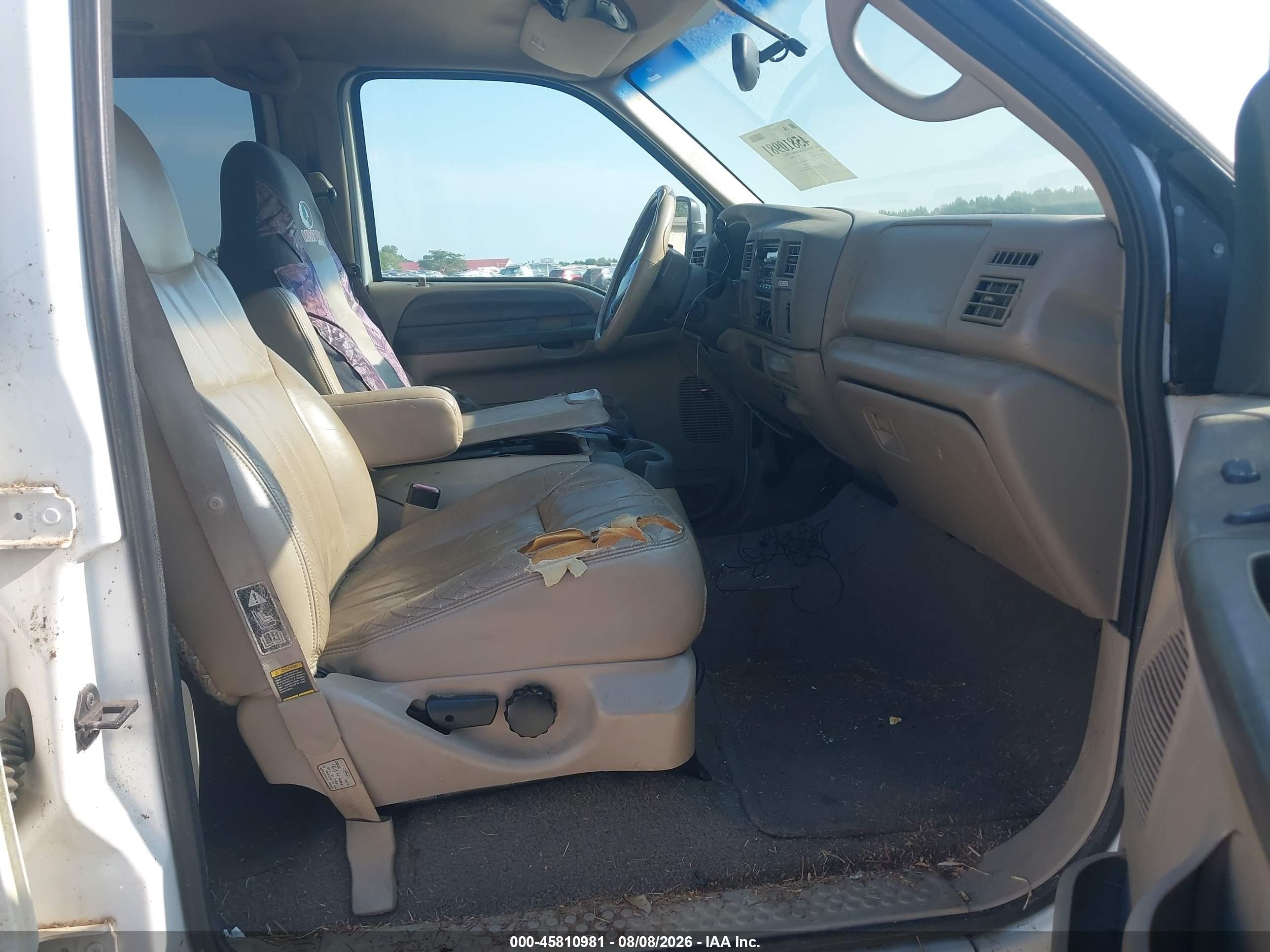 2000 Ford Excursion Xlt White vin: 1FMNU40S5YEB26285