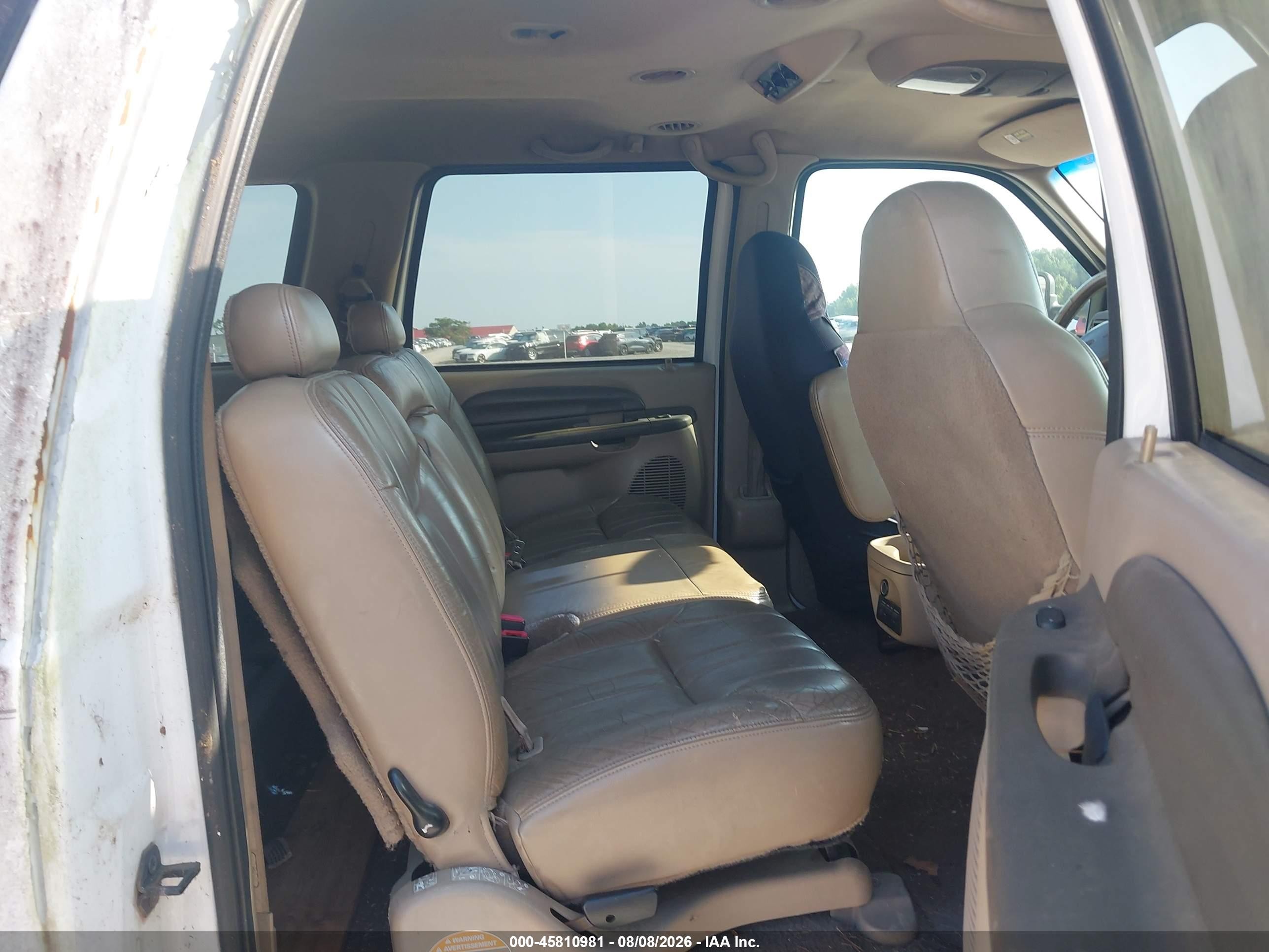 2000 Ford Excursion Xlt White vin: 1FMNU40S5YEB26285