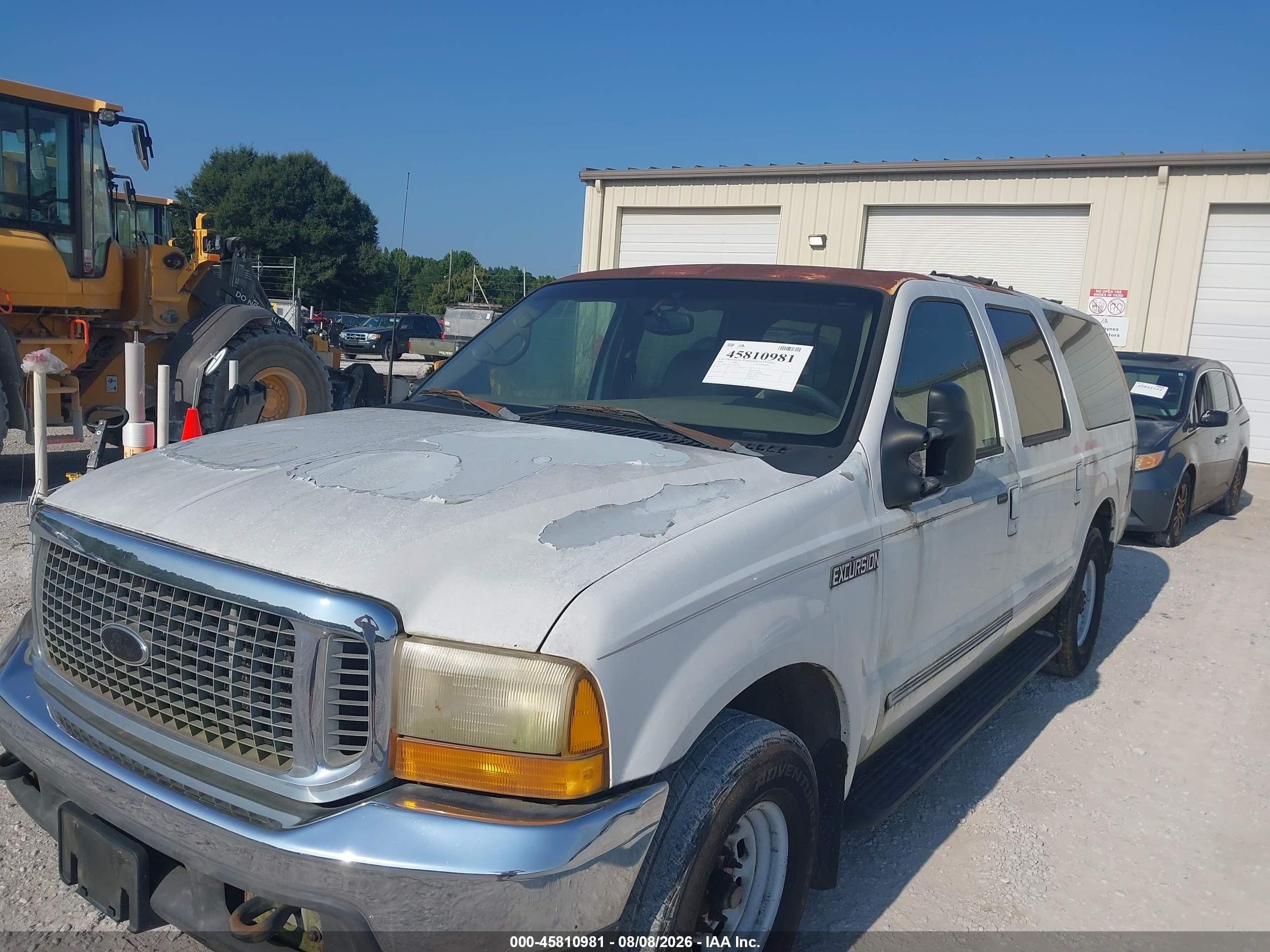 2000 Ford Excursion Xlt White vin: 1FMNU40S5YEB26285