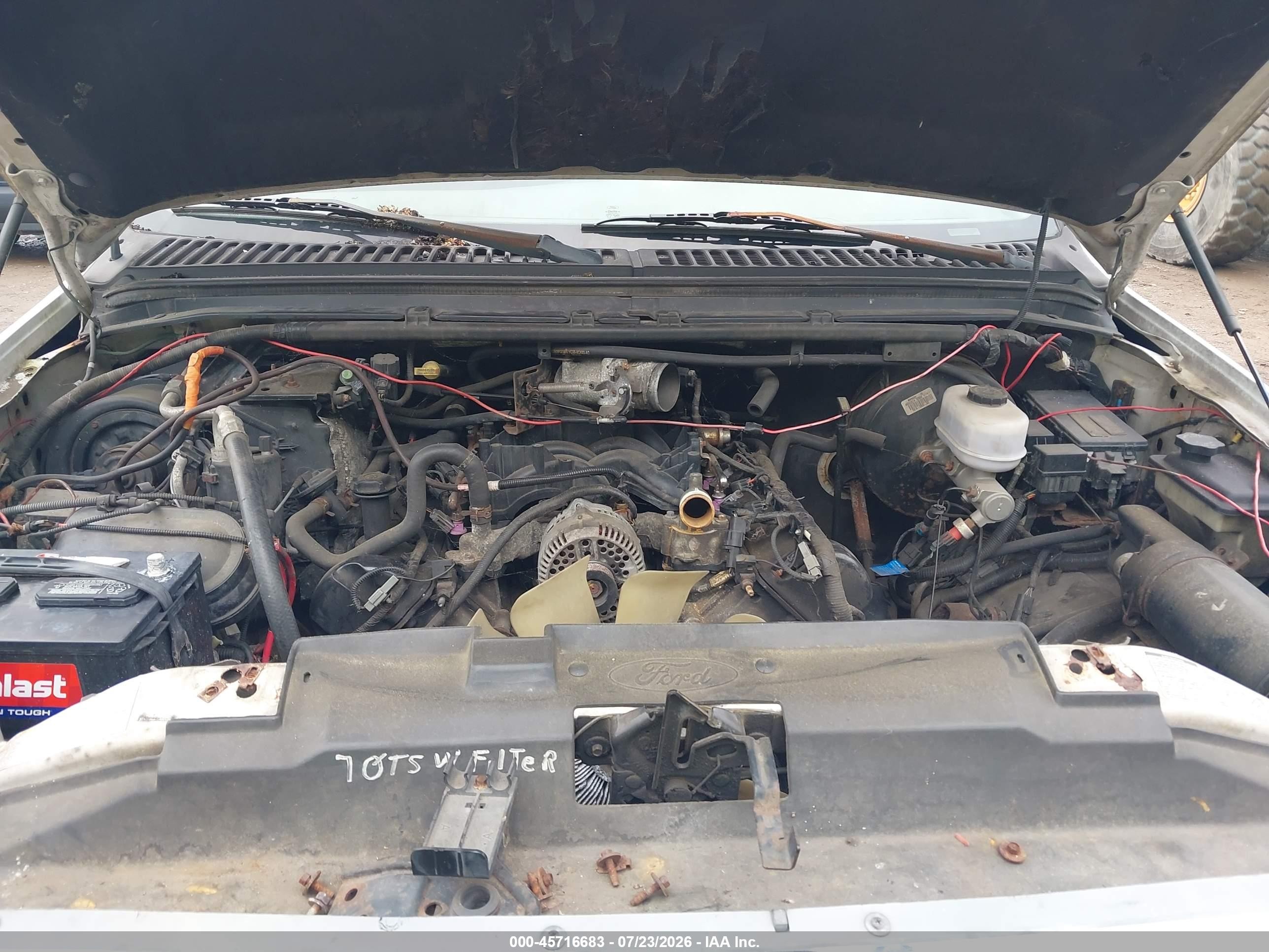 2001 Ford Excursion Xlt White vin: 1FMNU41L21EB12910