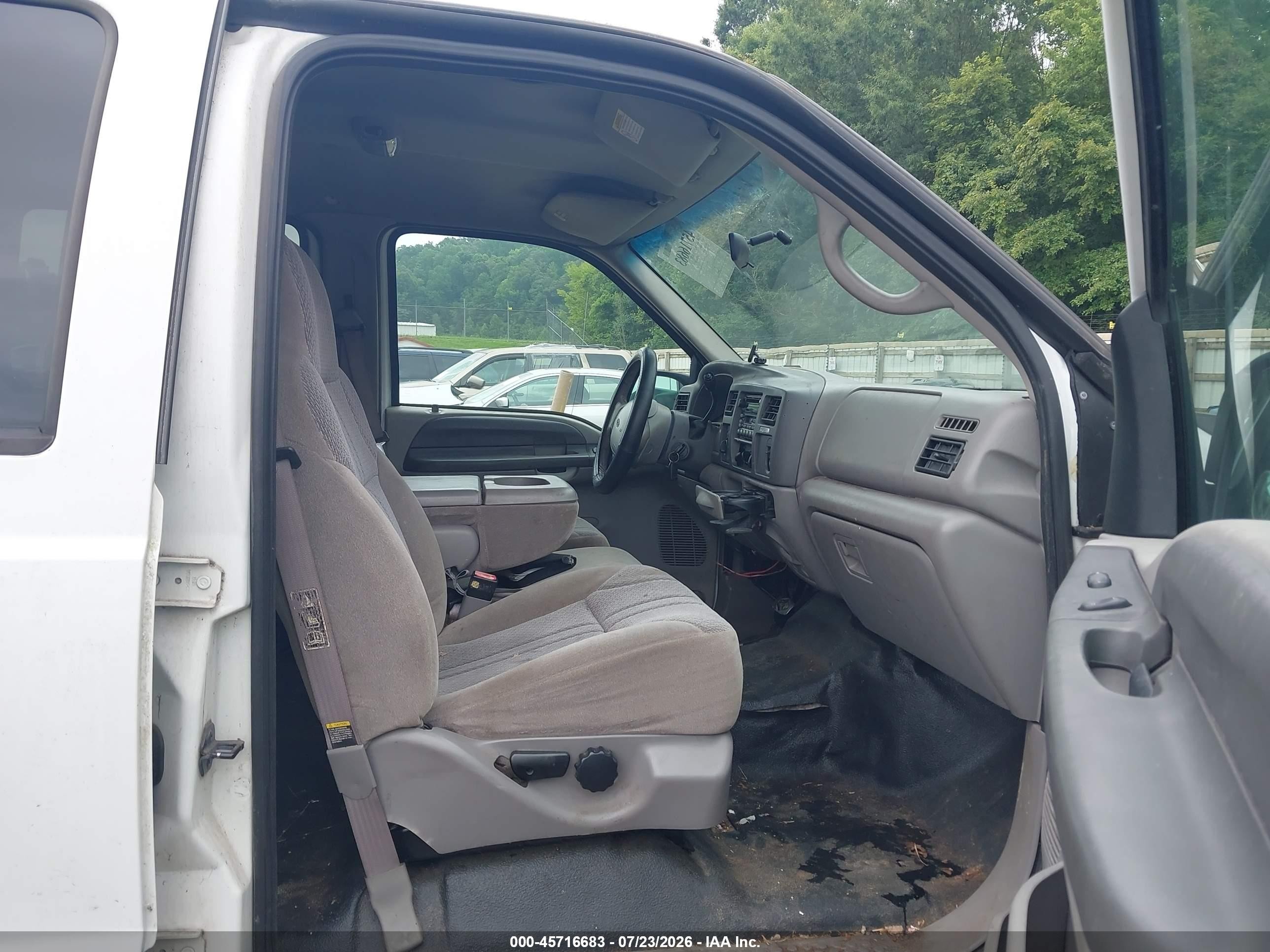 2001 Ford Excursion Xlt White vin: 1FMNU41L21EB12910