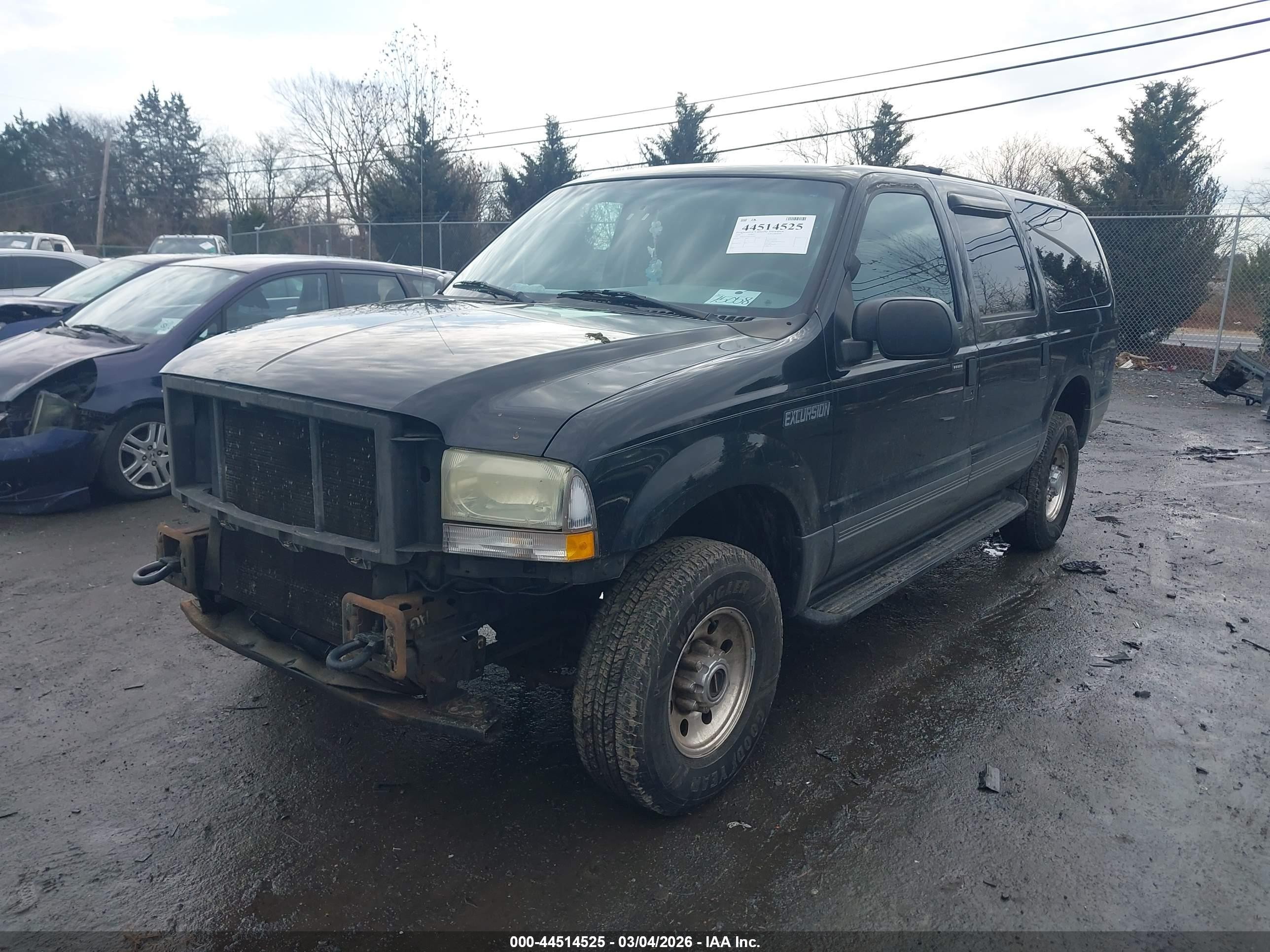 2004 Ford Excursion Xls/xlt Black vin: 1FMNU41L44EB42625