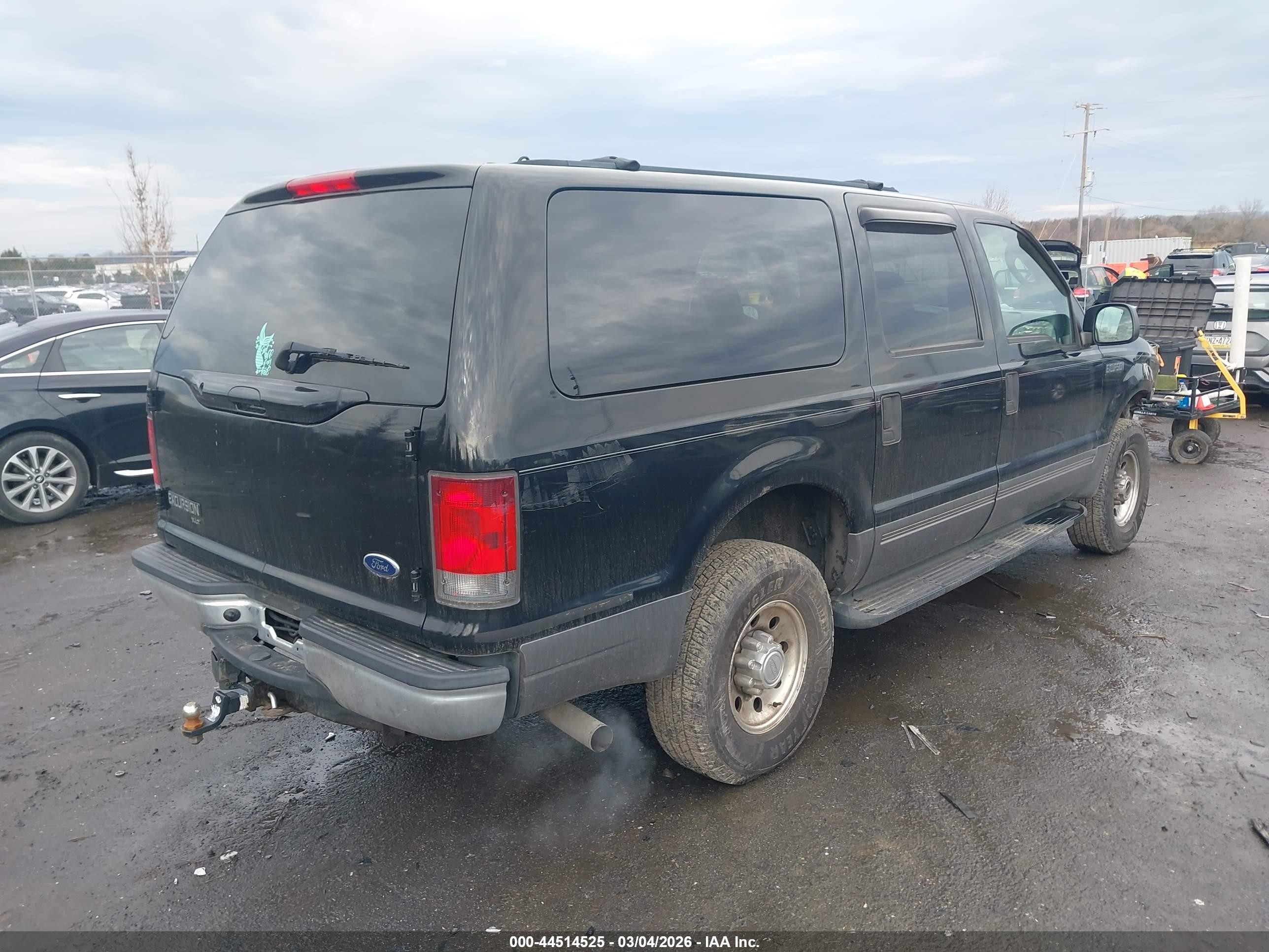 2004 Ford Excursion Xls/xlt Black vin: 1FMNU41L44EB42625