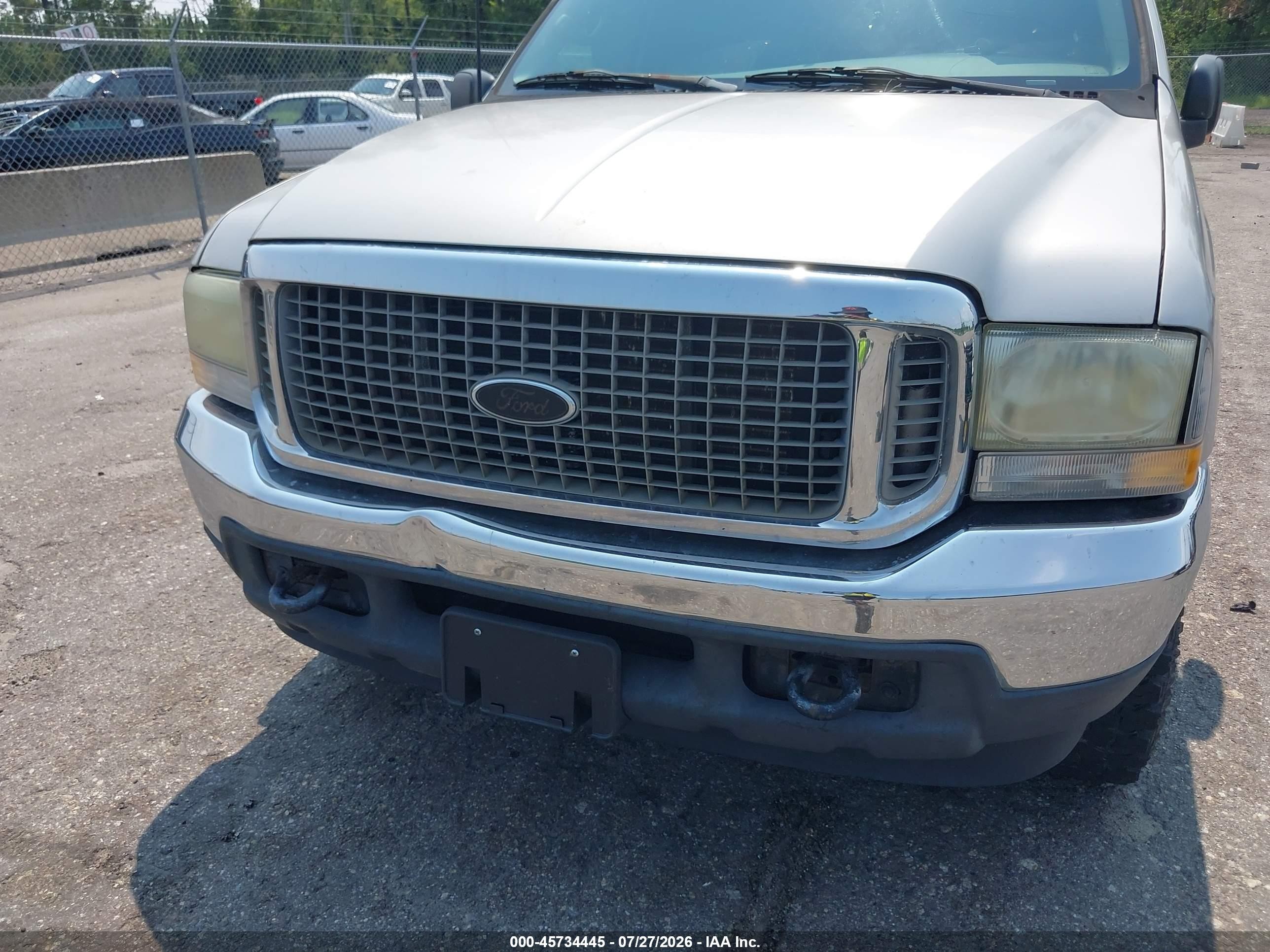 2002 Ford Excursion Xlt Gray vin: 1FMNU41S02EA52733