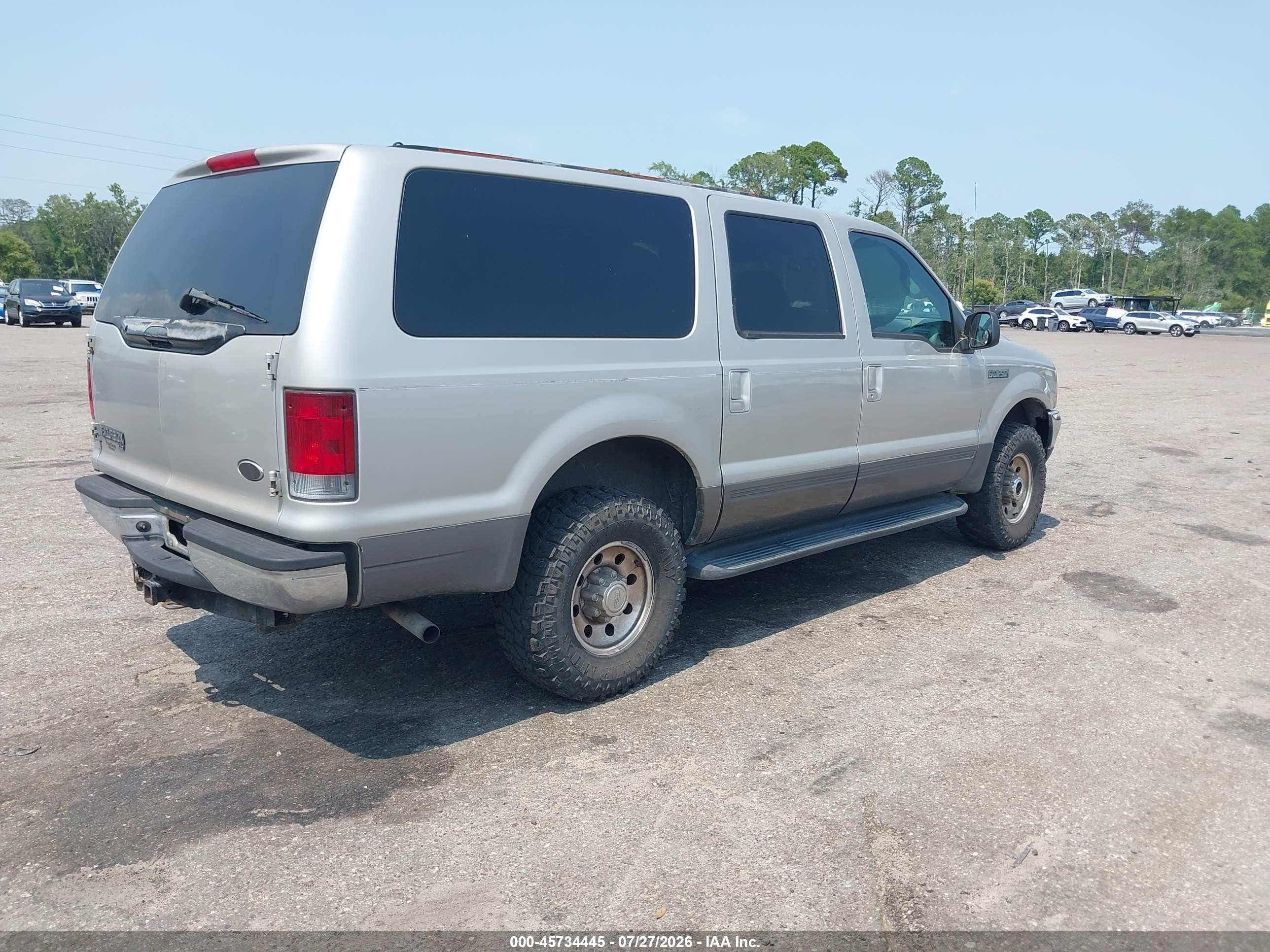 2002 Ford Excursion Xlt Gray vin: 1FMNU41S02EA52733