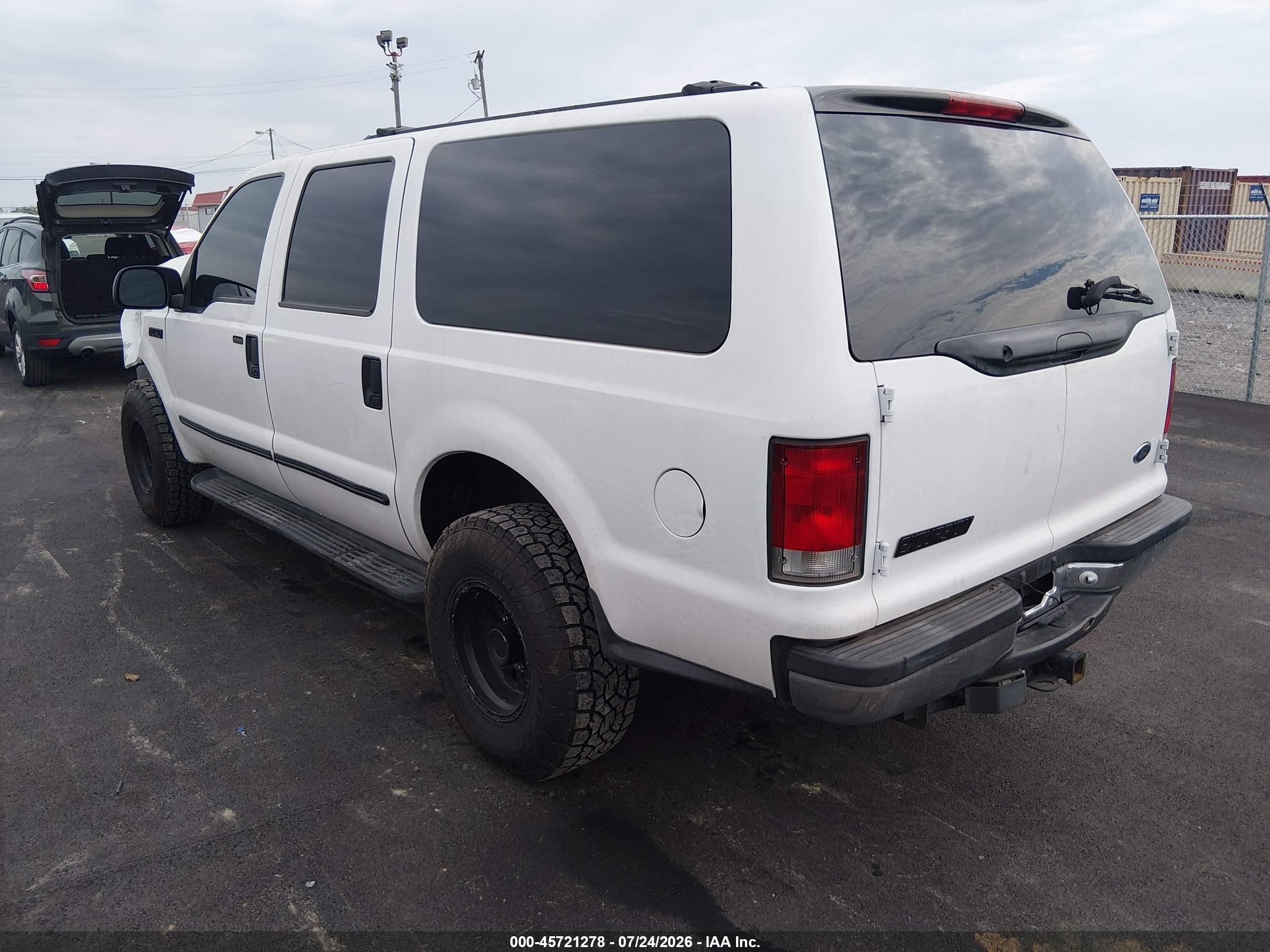 2000 Ford Excursion Xlt White vin: 1FMNU41S4YEA40173