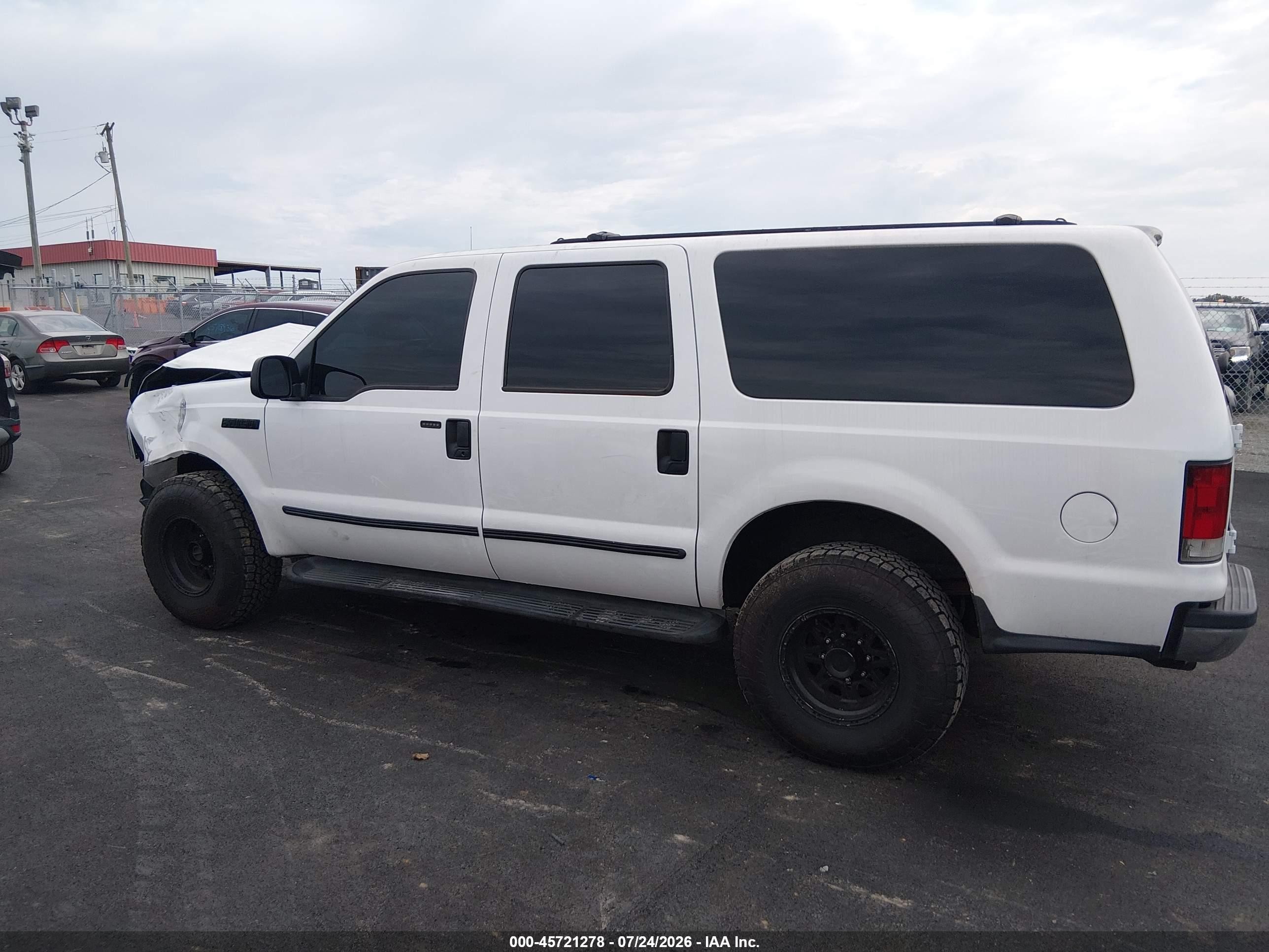 2000 Ford Excursion Xlt White vin: 1FMNU41S4YEA40173