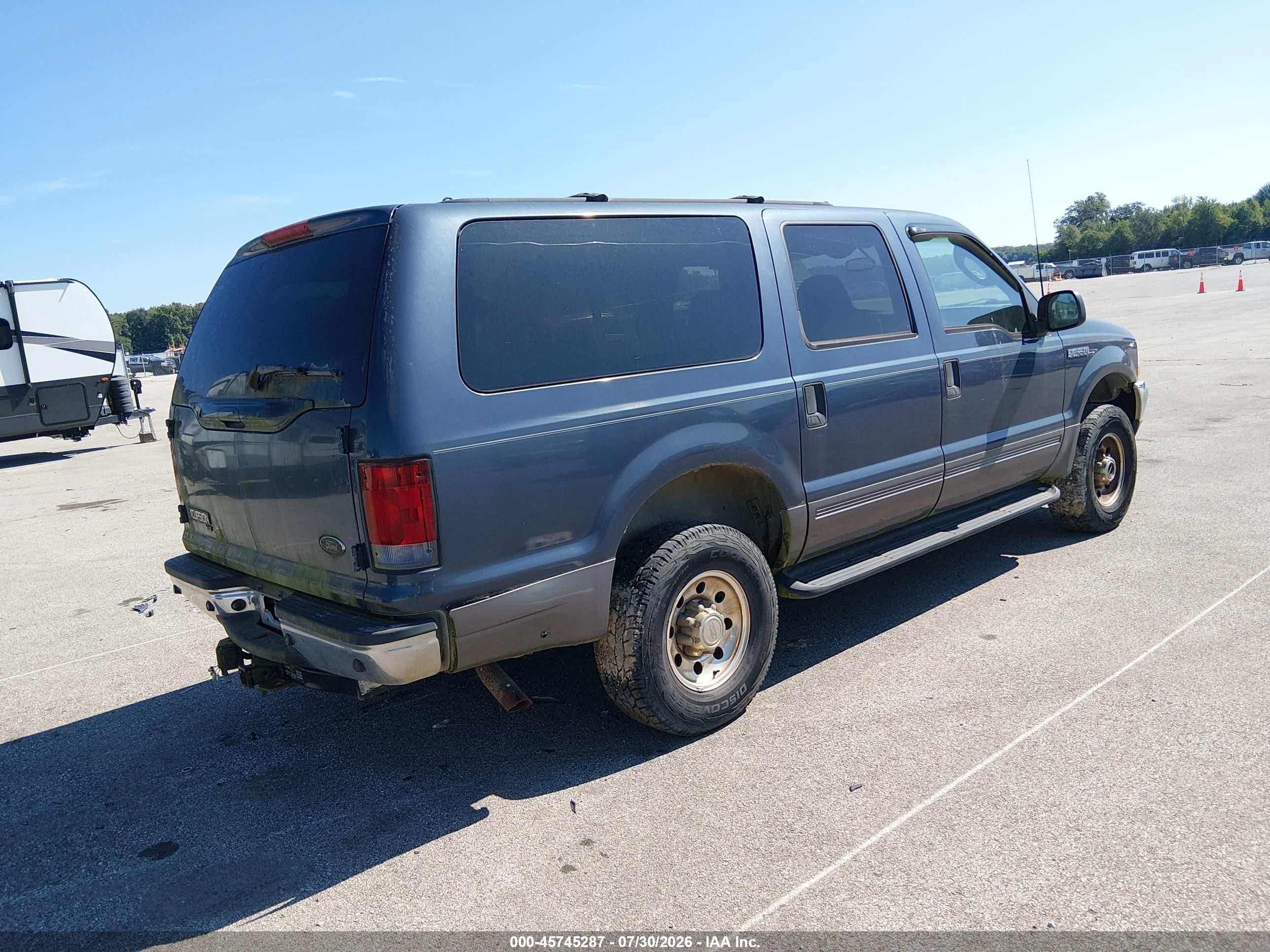 2003 Ford Excursion Xlt Gray vin: 1FMNU41S53EB56510