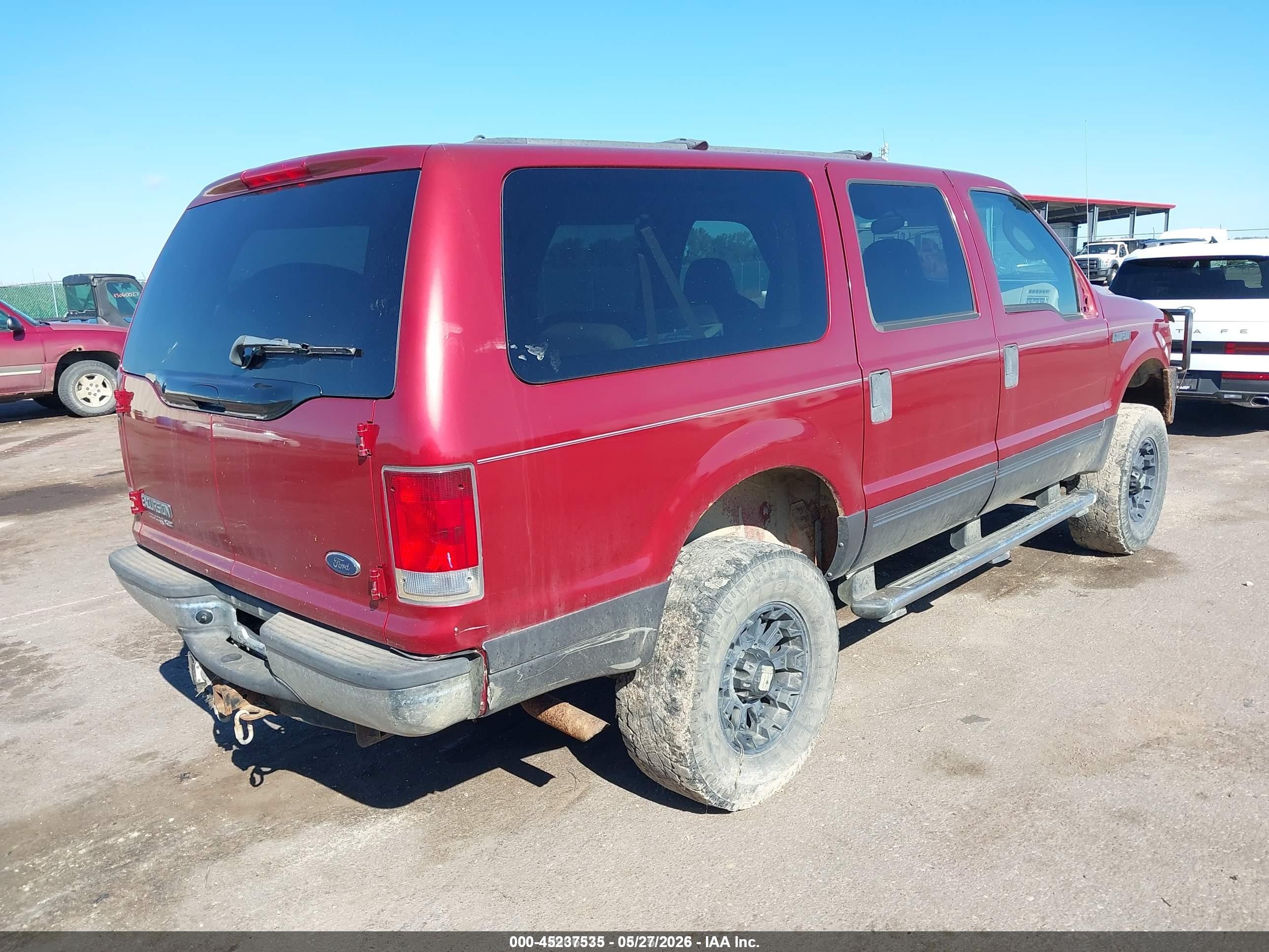 2005 Ford Excursion Xls/xlt Red vin: 1FMNU41S55EC67514