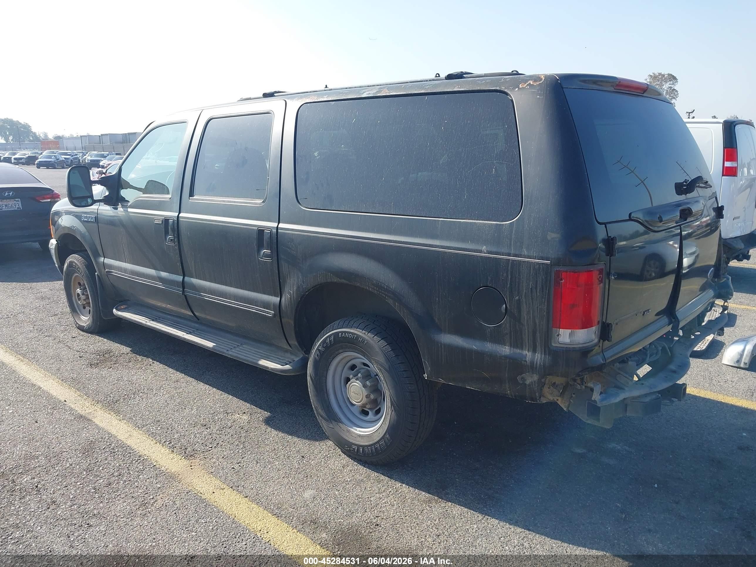 2000 Ford Excursion Xlt Black vin: 1FMNU41S7YED60667