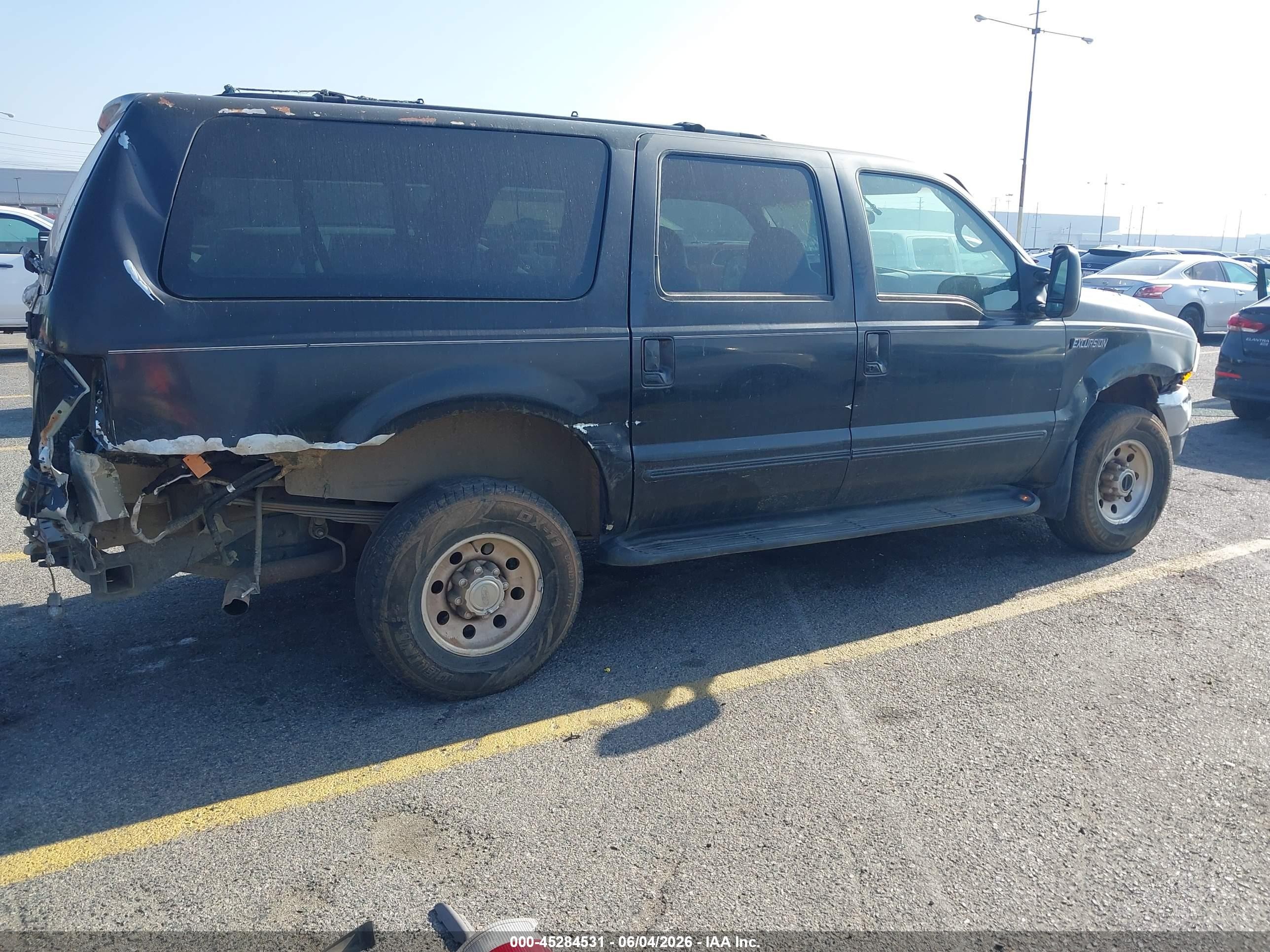 2000 Ford Excursion Xlt Black vin: 1FMNU41S7YED60667