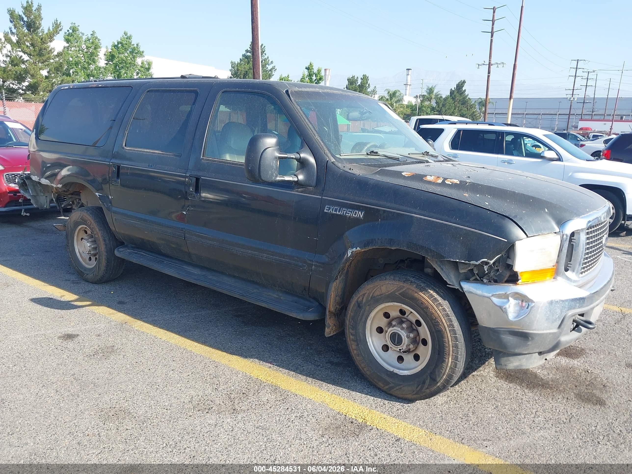 2000 Ford Excursion Xlt Black vin: 1FMNU41S7YED60667