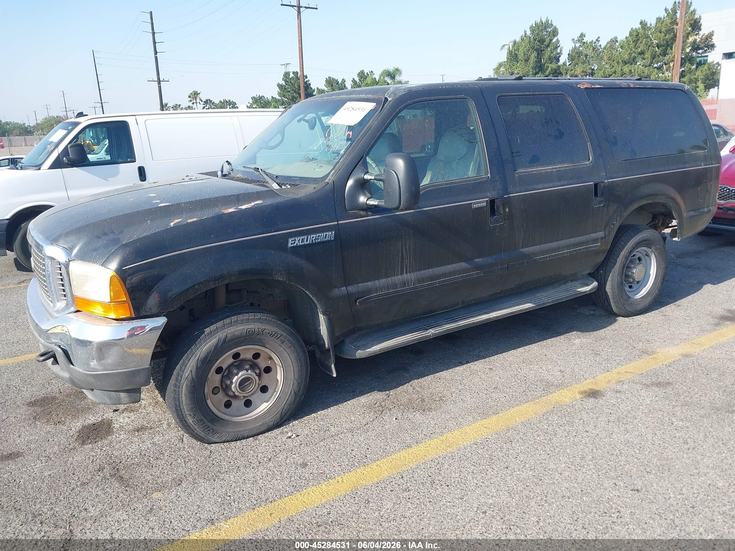2000 Ford Excursion Xlt Black vin: 1FMNU41S7YED60667