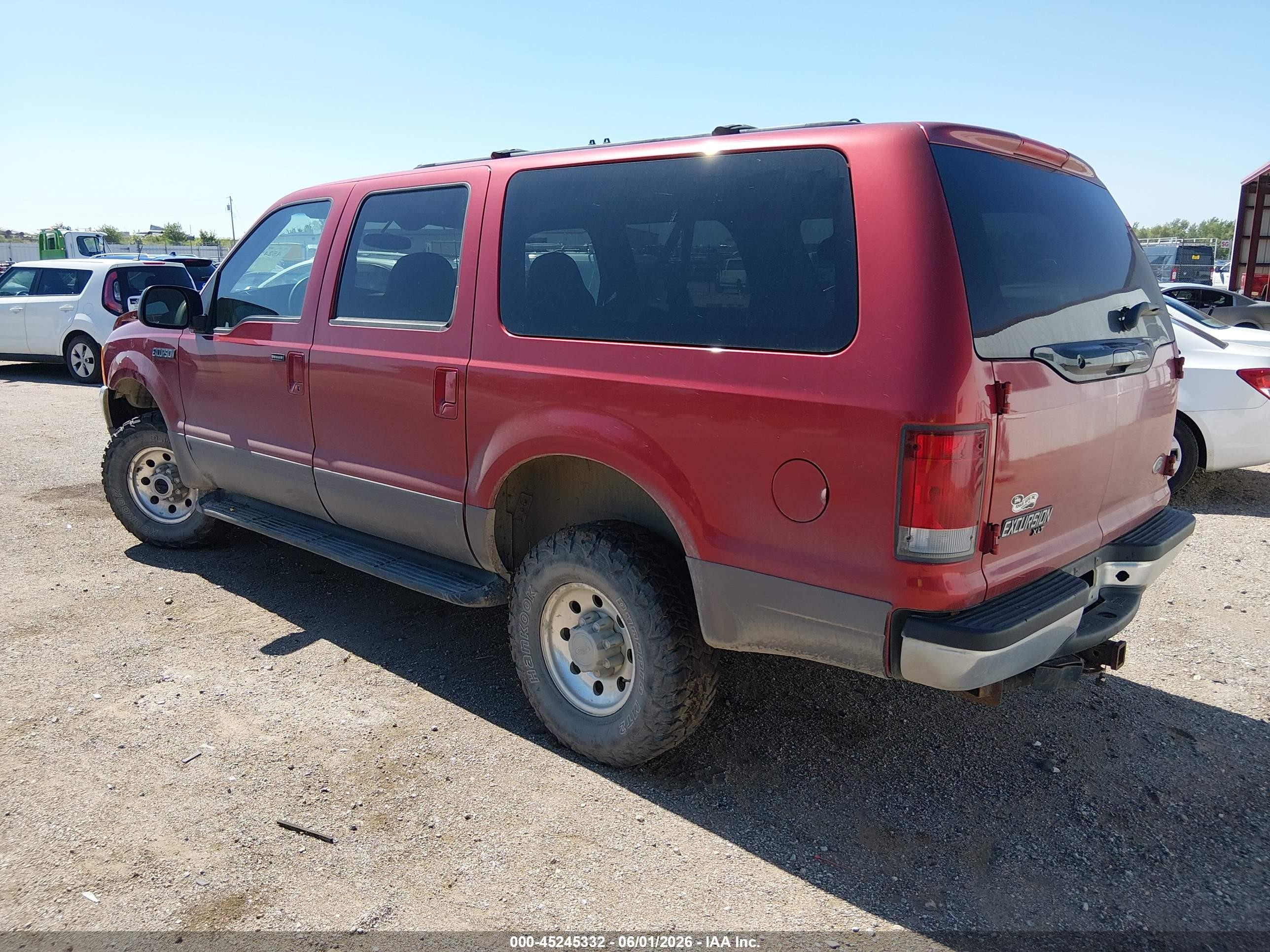 2001 Ford Excursion Xlt Red vin: 1FMNU41SX1EC44790