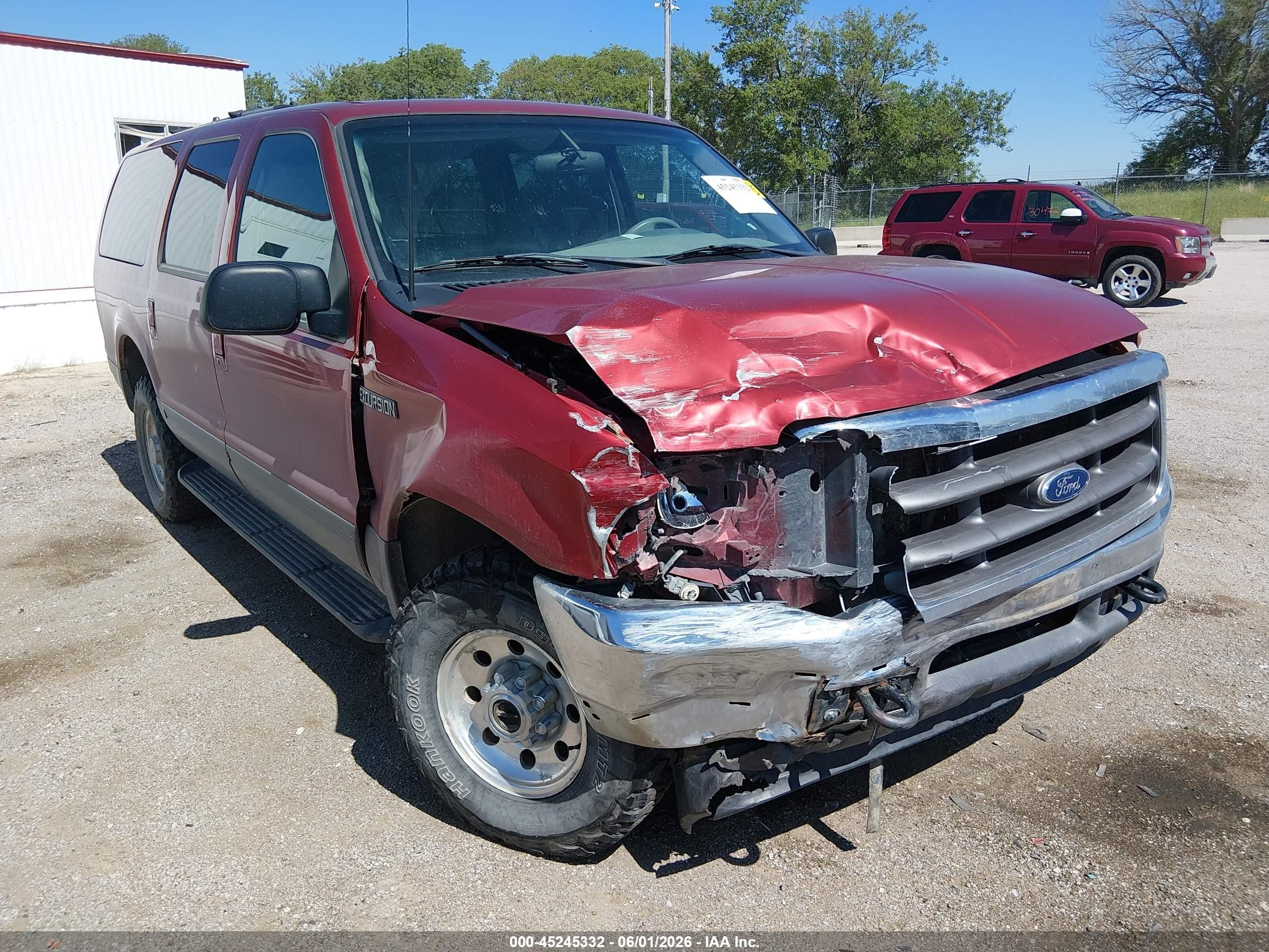 2001 Ford Excursion Xlt Red vin: 1FMNU41SX1EC44790