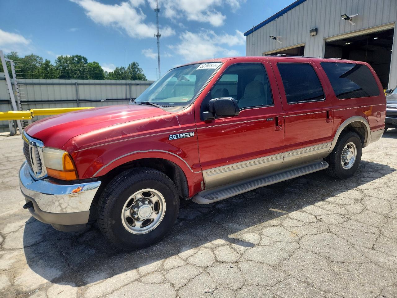 2000 Ford Excursion Limited Red vin: 1FMNU42L1YEC70261