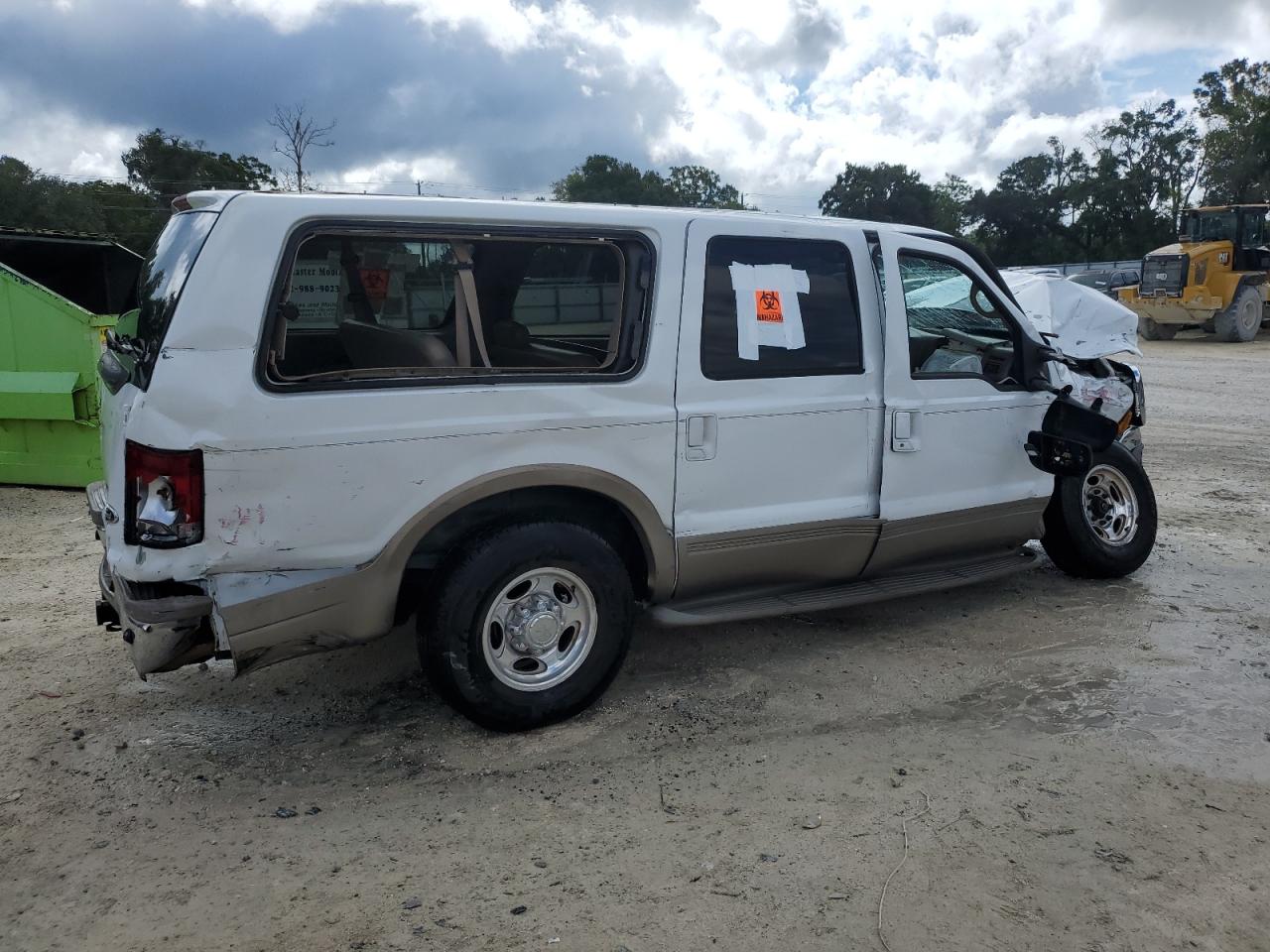 2001 Ford Excursion Limited Белый vin: 1FMNU42LX1EC27446