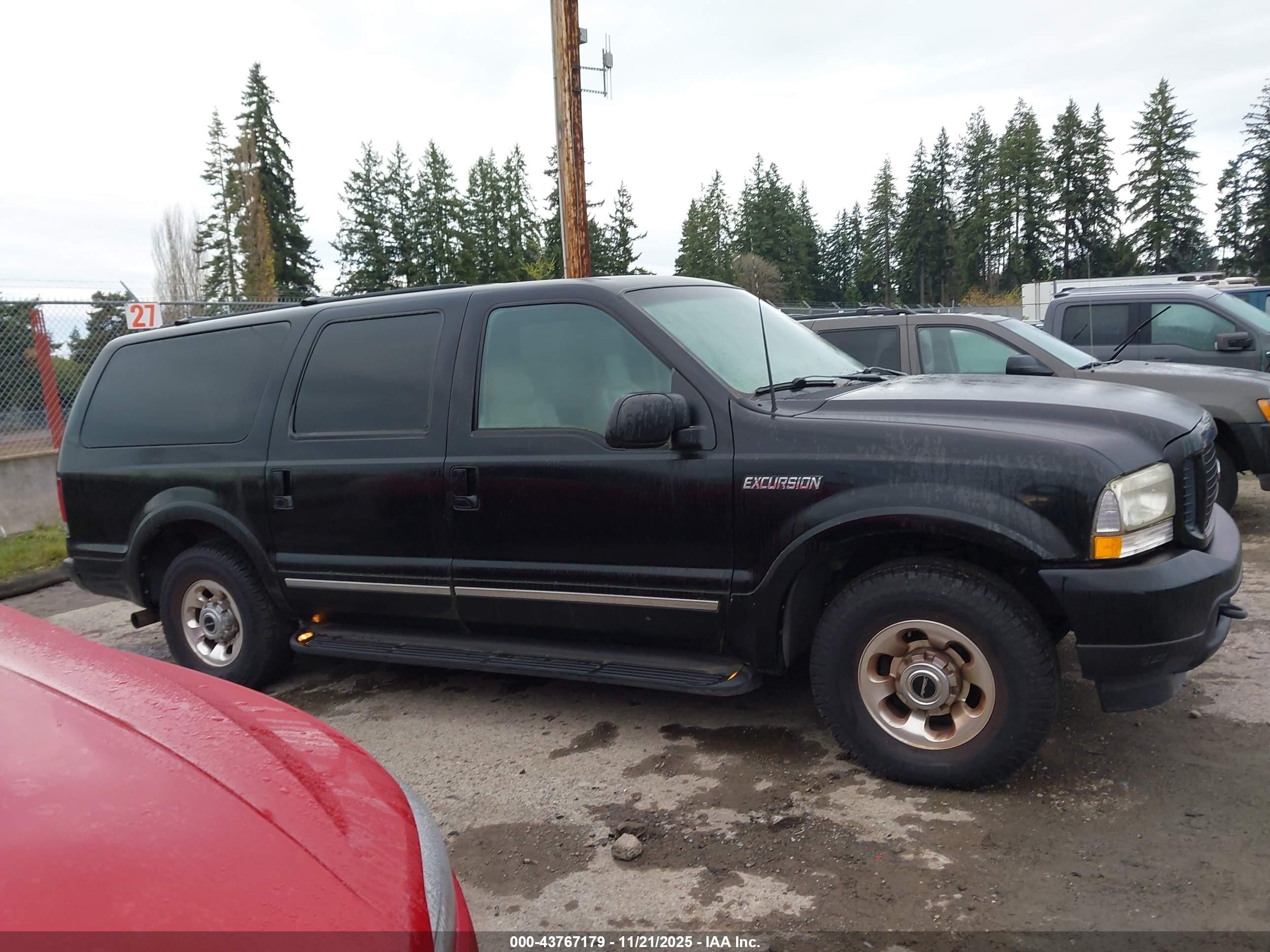 2003 Ford Excursion Limited Black vin: 1FMNU42P83EB55927