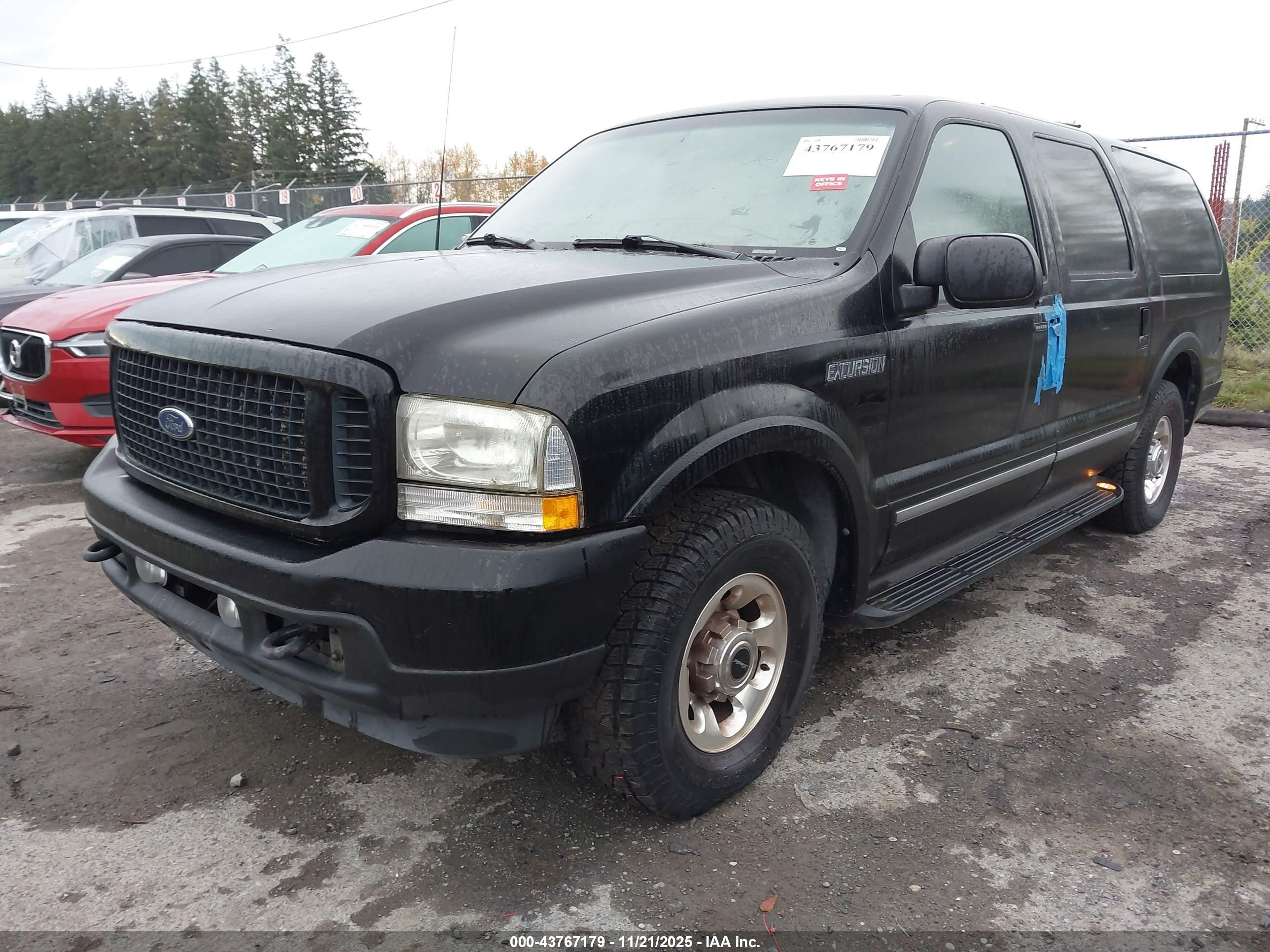 2003 Ford Excursion Limited Black vin: 1FMNU42P83EB55927